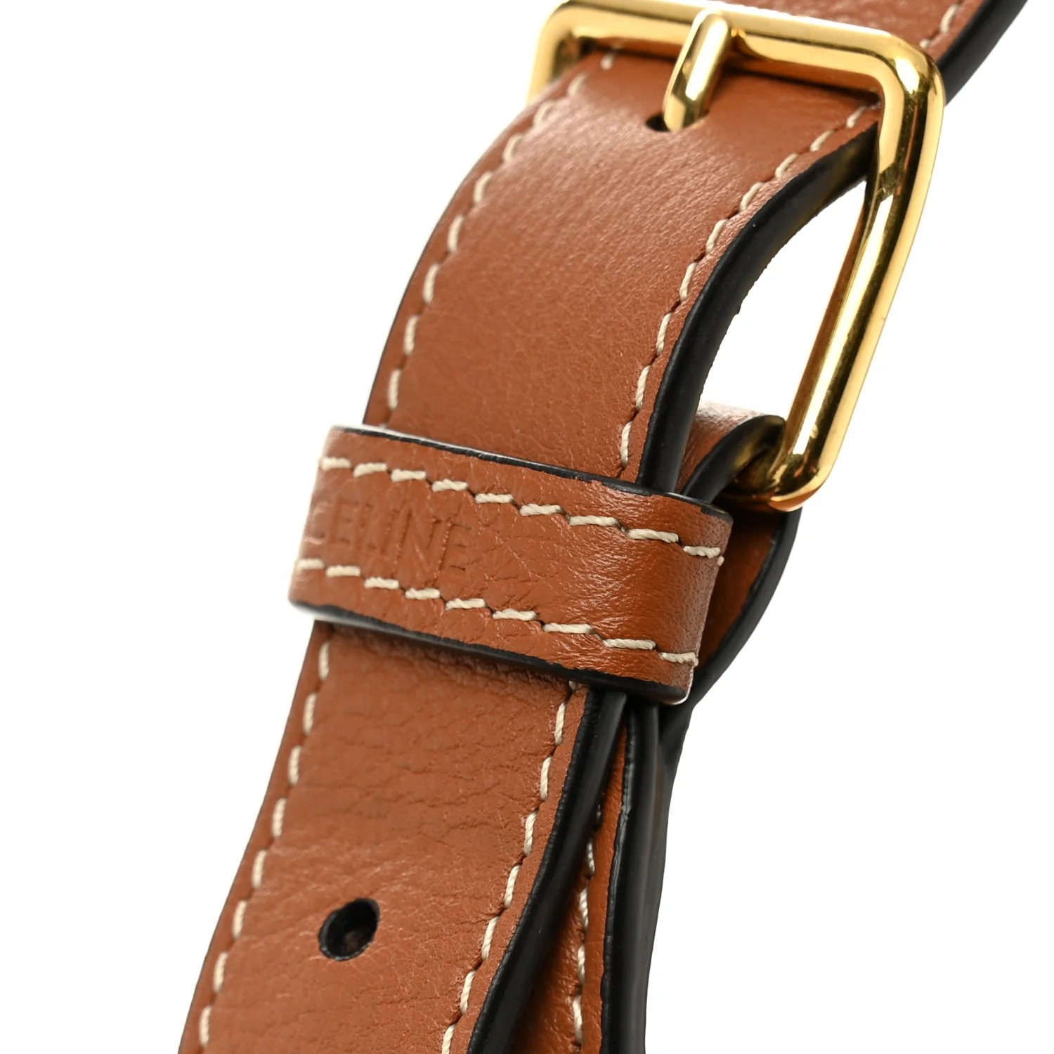 Supple Calfskin Medium Triomphe Heloise Shoulder Bag Tan - Image 12