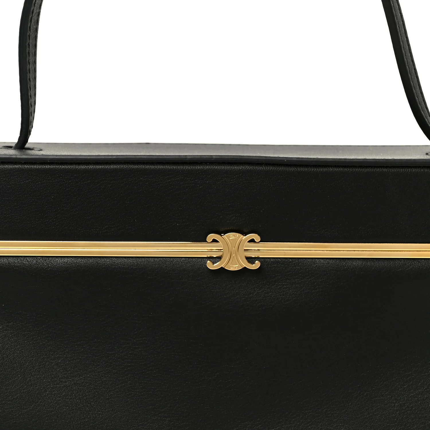 Supple Calfskin Rectangle Bag Black - Image 10