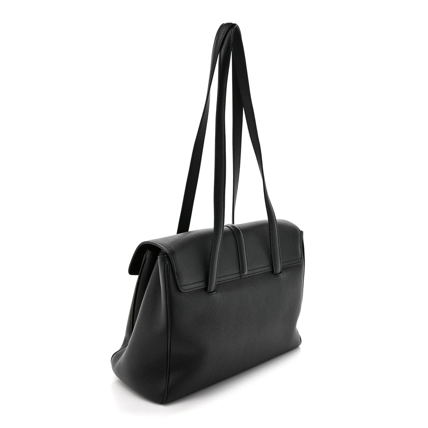 Supple Grained Calfskin Medium Soft 16 Bag Black - Image 3
