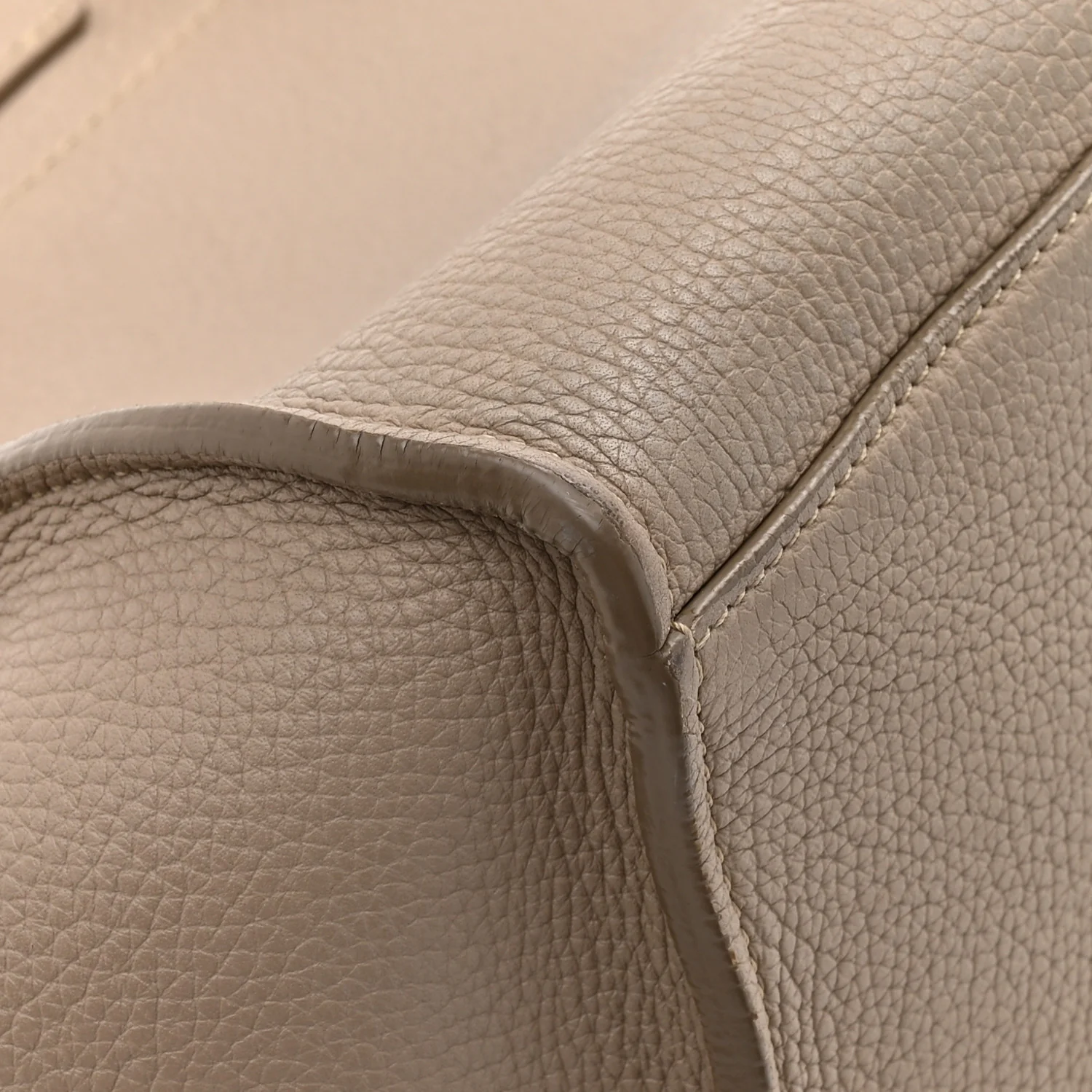 Supple Grained Calfskin Small Big Bag Light Taupe - Image 11