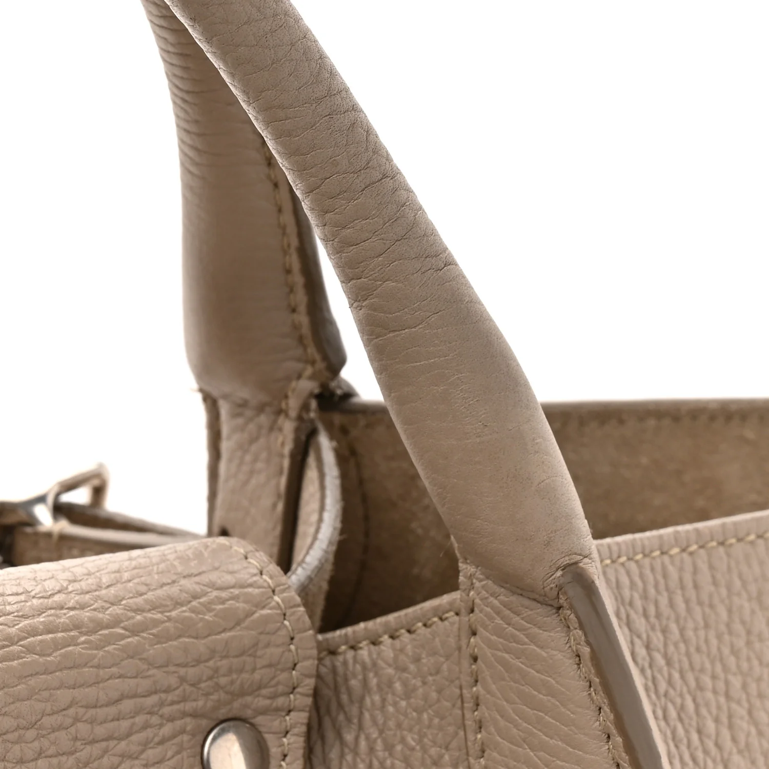 Supple Grained Calfskin Small Big Bag Light Taupe - Image 17