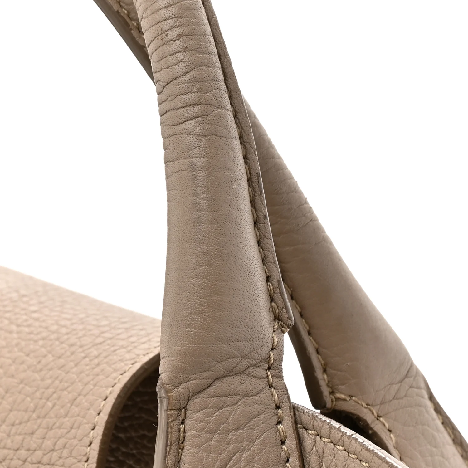 Supple Grained Calfskin Small Big Bag Light Taupe - Image 18