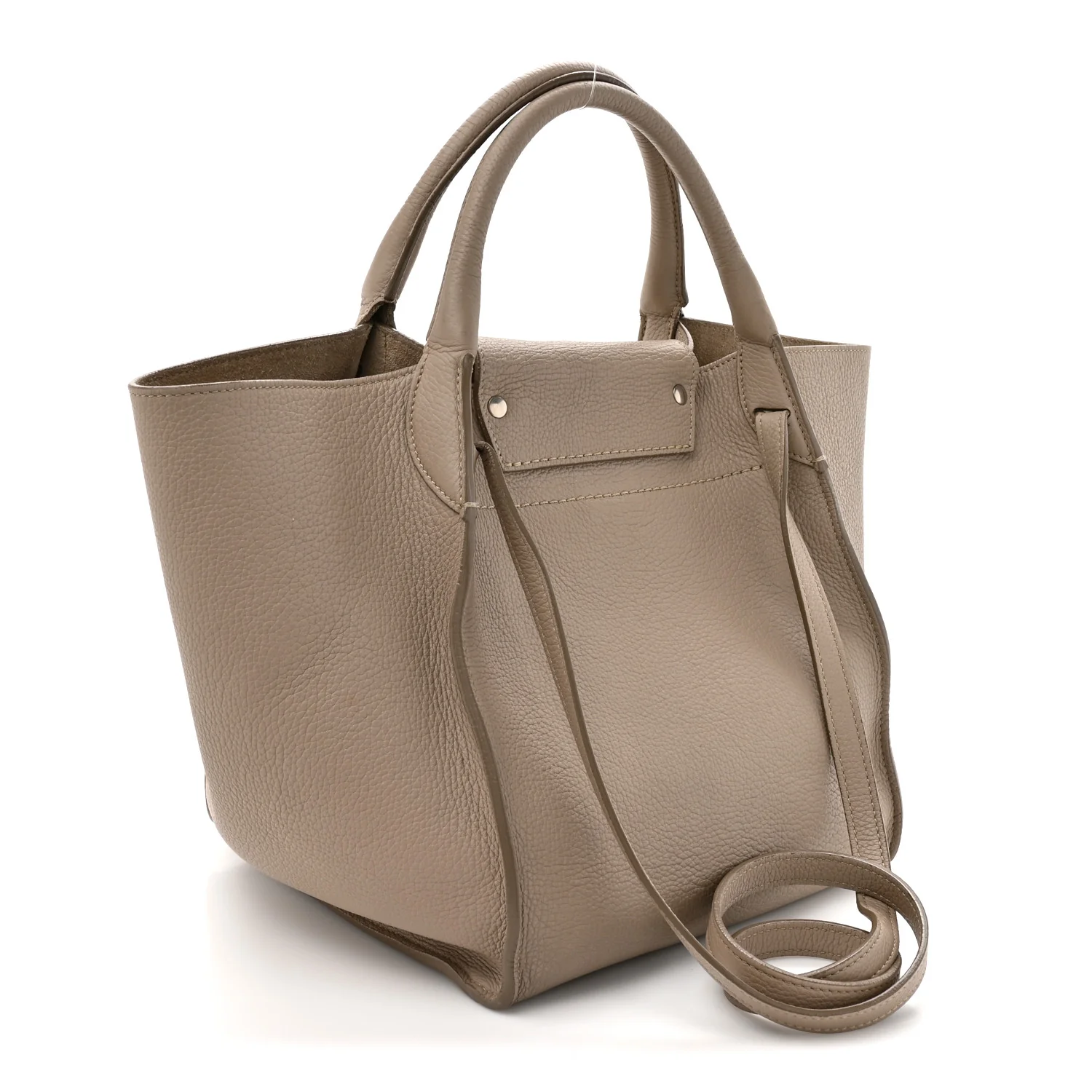 Supple Grained Calfskin Small Big Bag Light Taupe - Image 3