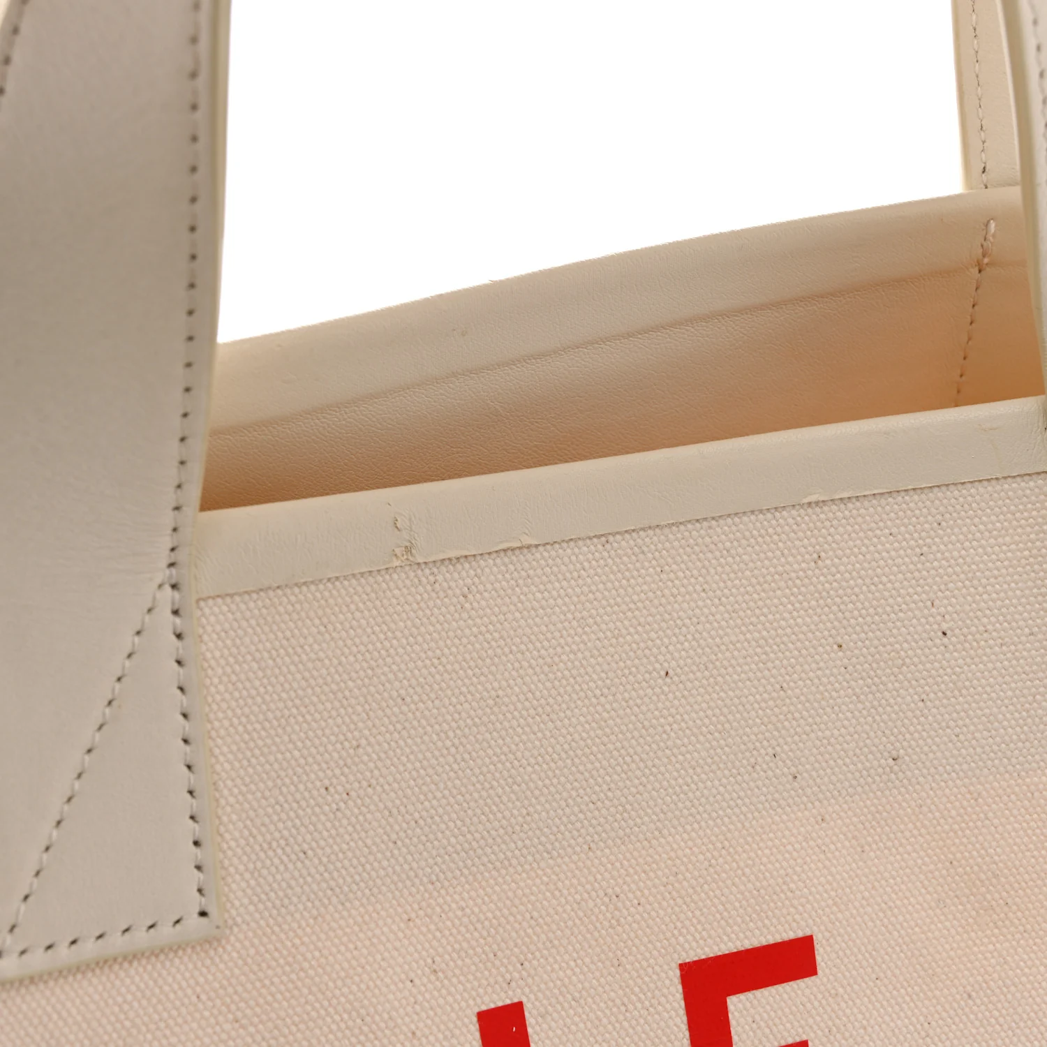 Textile Medium Made In Tote Natural Natural Red - Image 12
