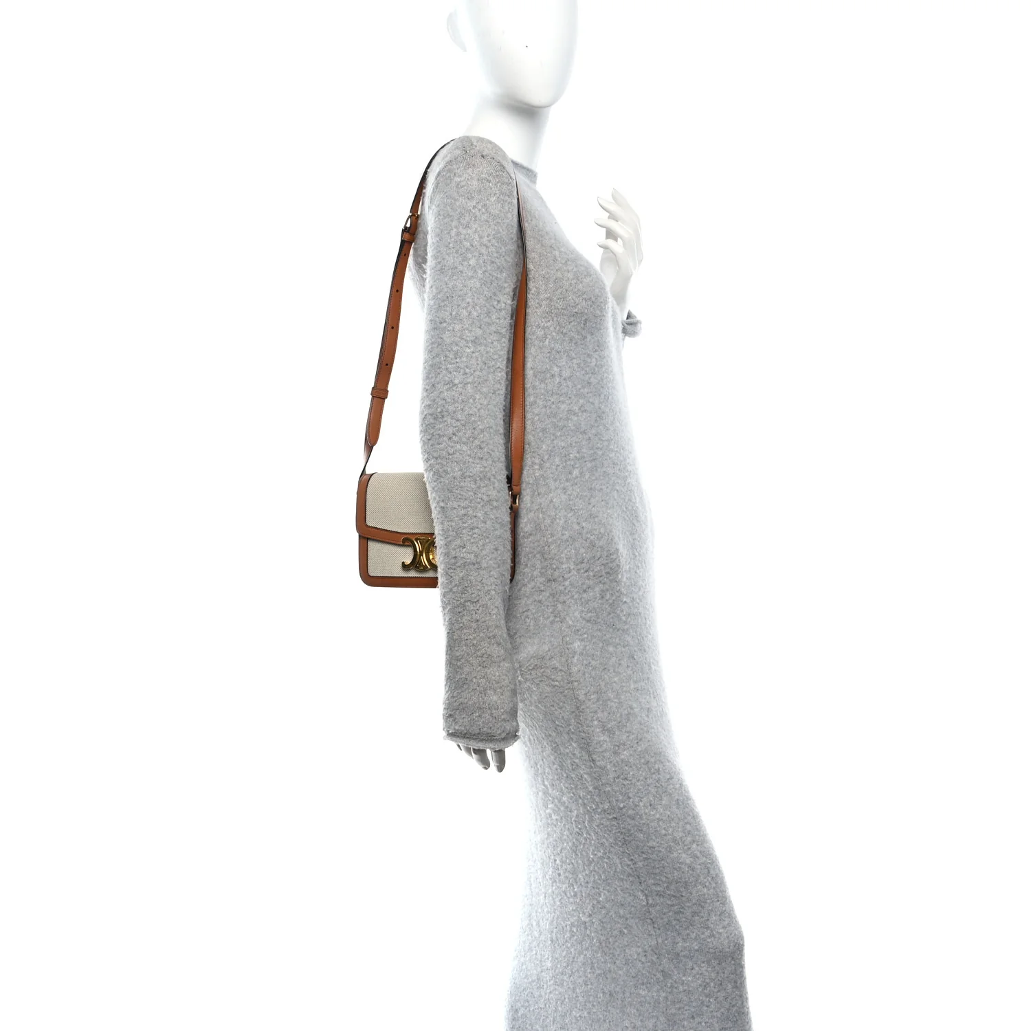 Textile Natural Calfskin Teen Triomphe White Tan - Image 2