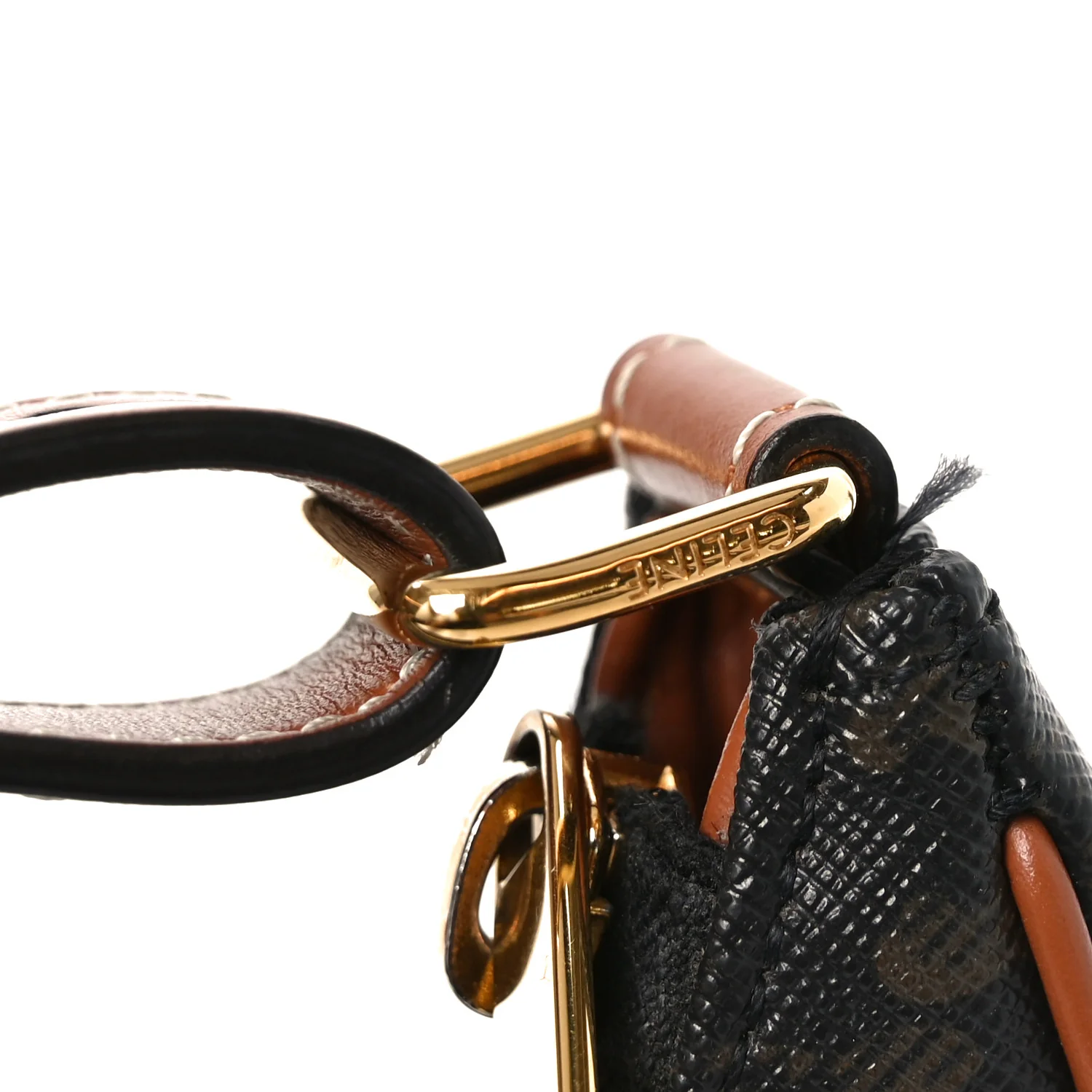 Triomphe Canvas Calfskin Ava Shoulder Bag Tan - Image 11