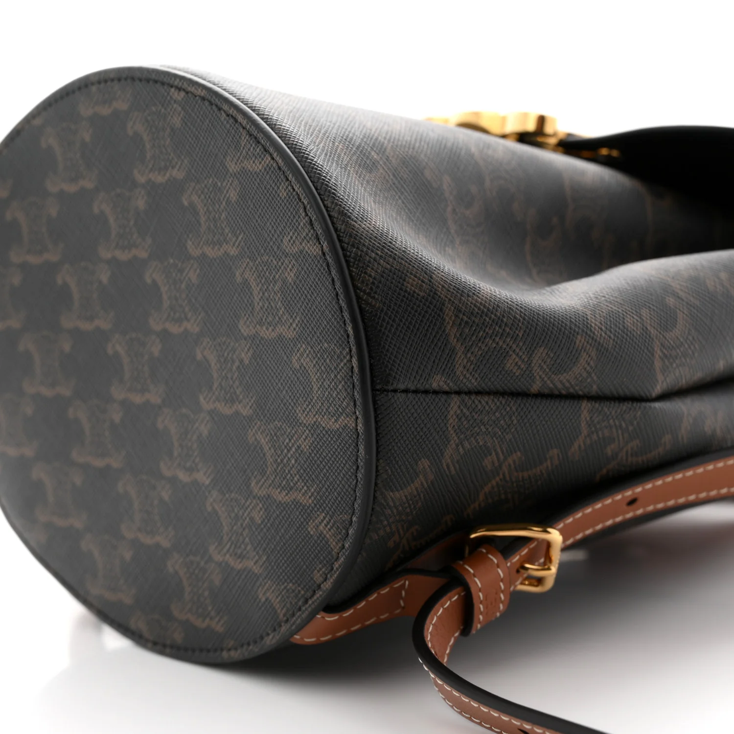 Triomphe Canvas Calfskin Bonnie Backpack Tan - Image 10
