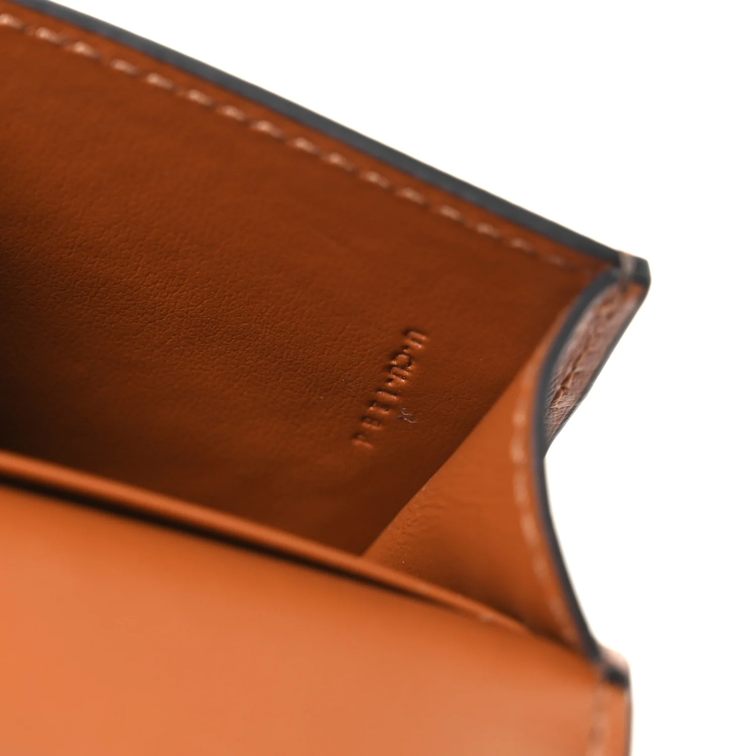 Triomphe Canvas Calfskin Flap Card Holder Tan - Image 8