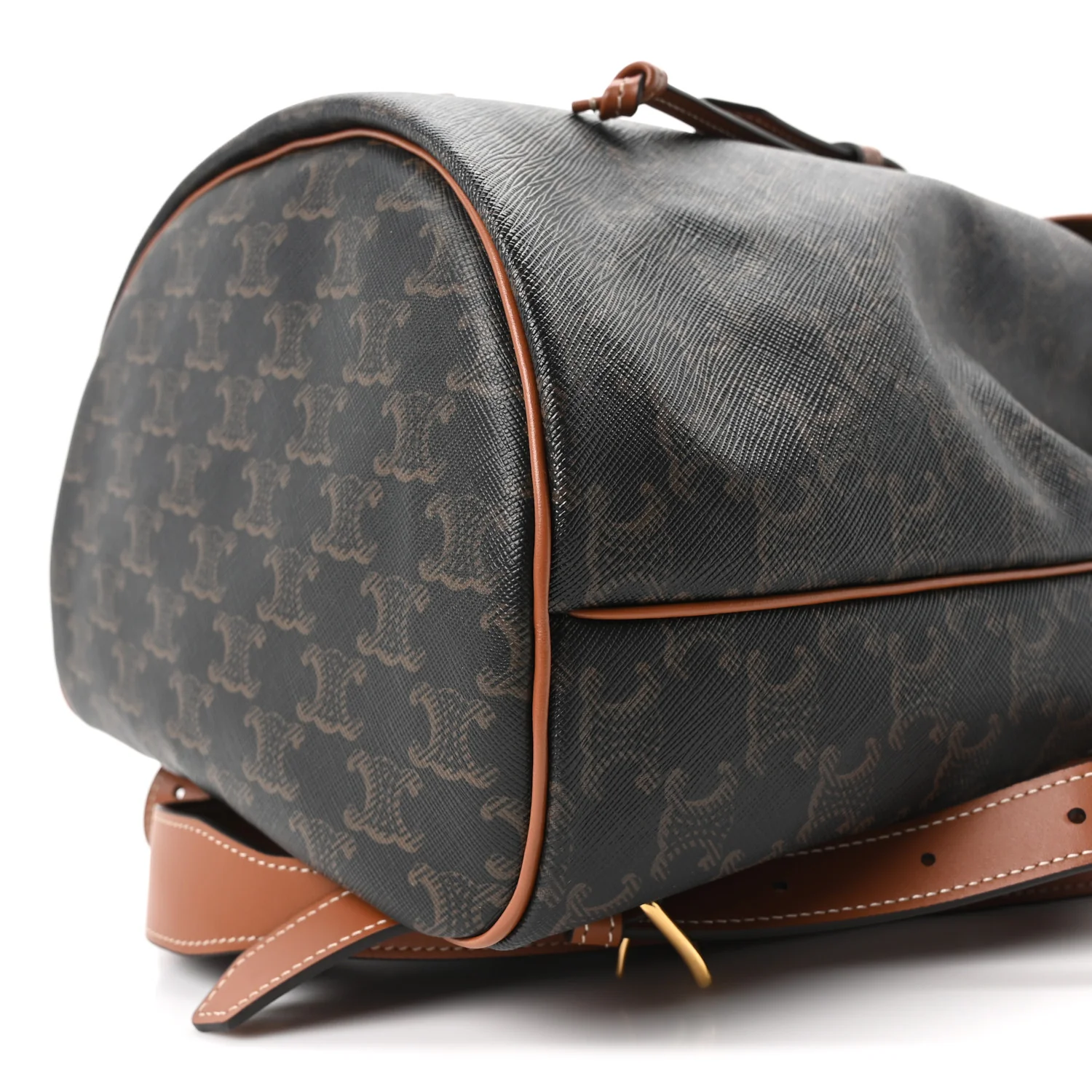 Triomphe Canvas Calfskin Folco Backpack Tan - Image 9