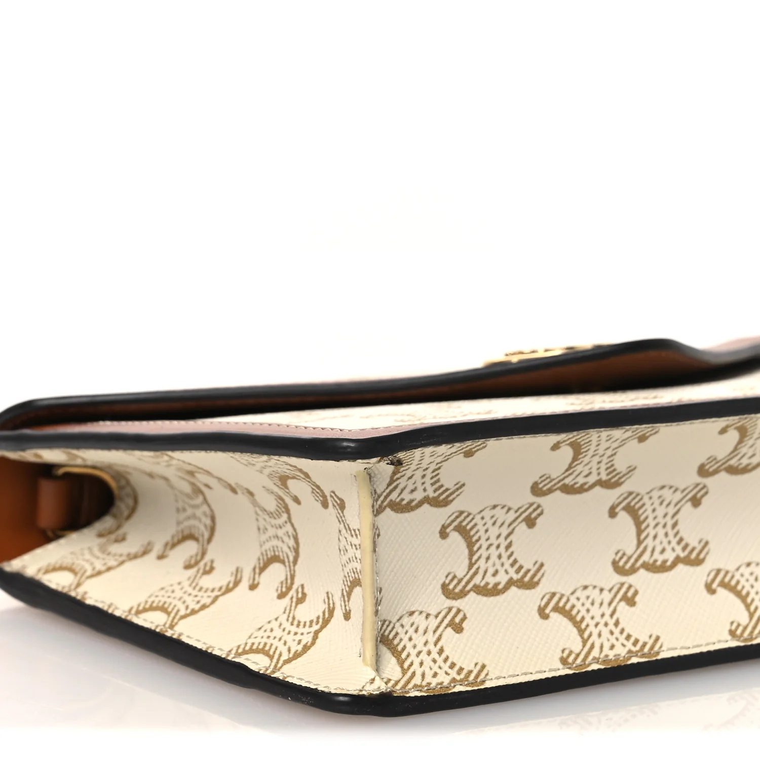 Triomphe Canvas Calfskin Maillon Wallet on Chain White - Image 10