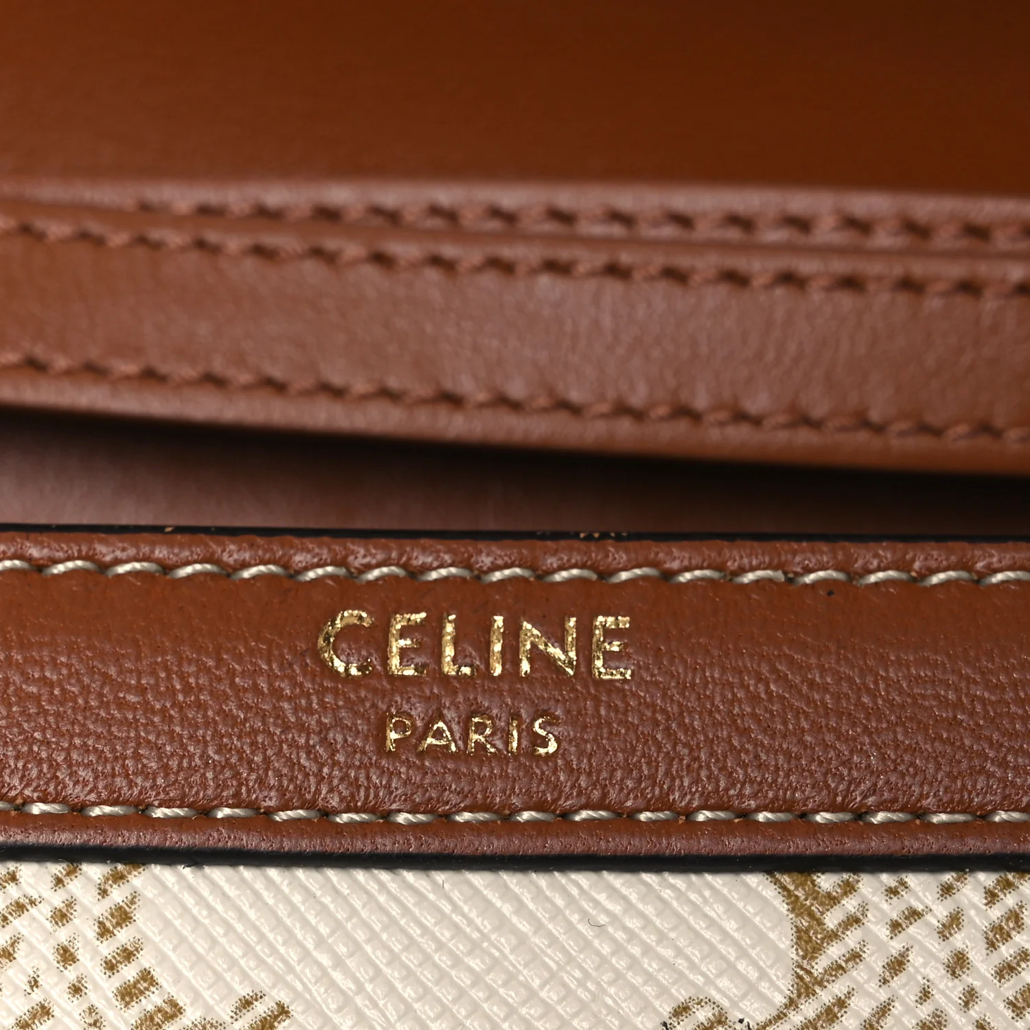 Triomphe Canvas Calfskin Maillon Wallet on Chain White - Image 6