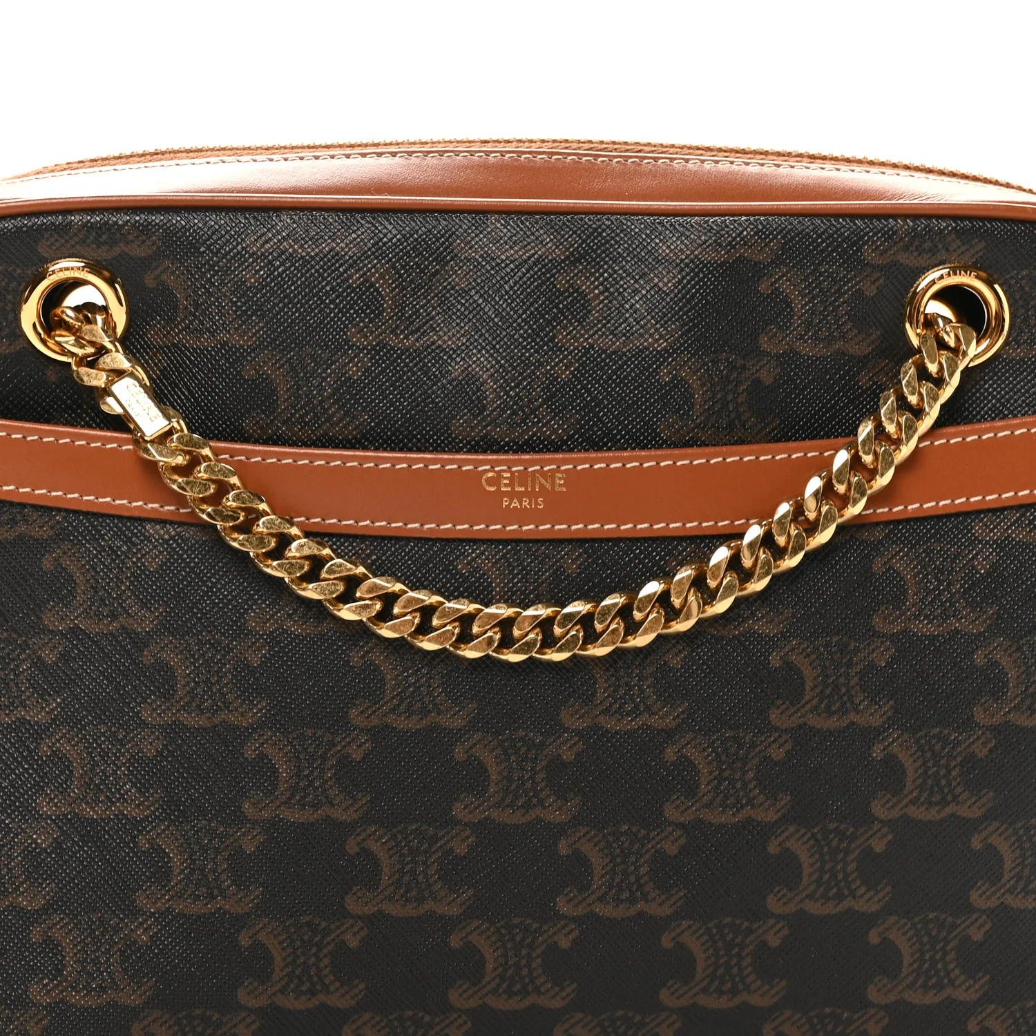 Triomphe Canvas Calfskin Medium Patapans Tan - Image 6
