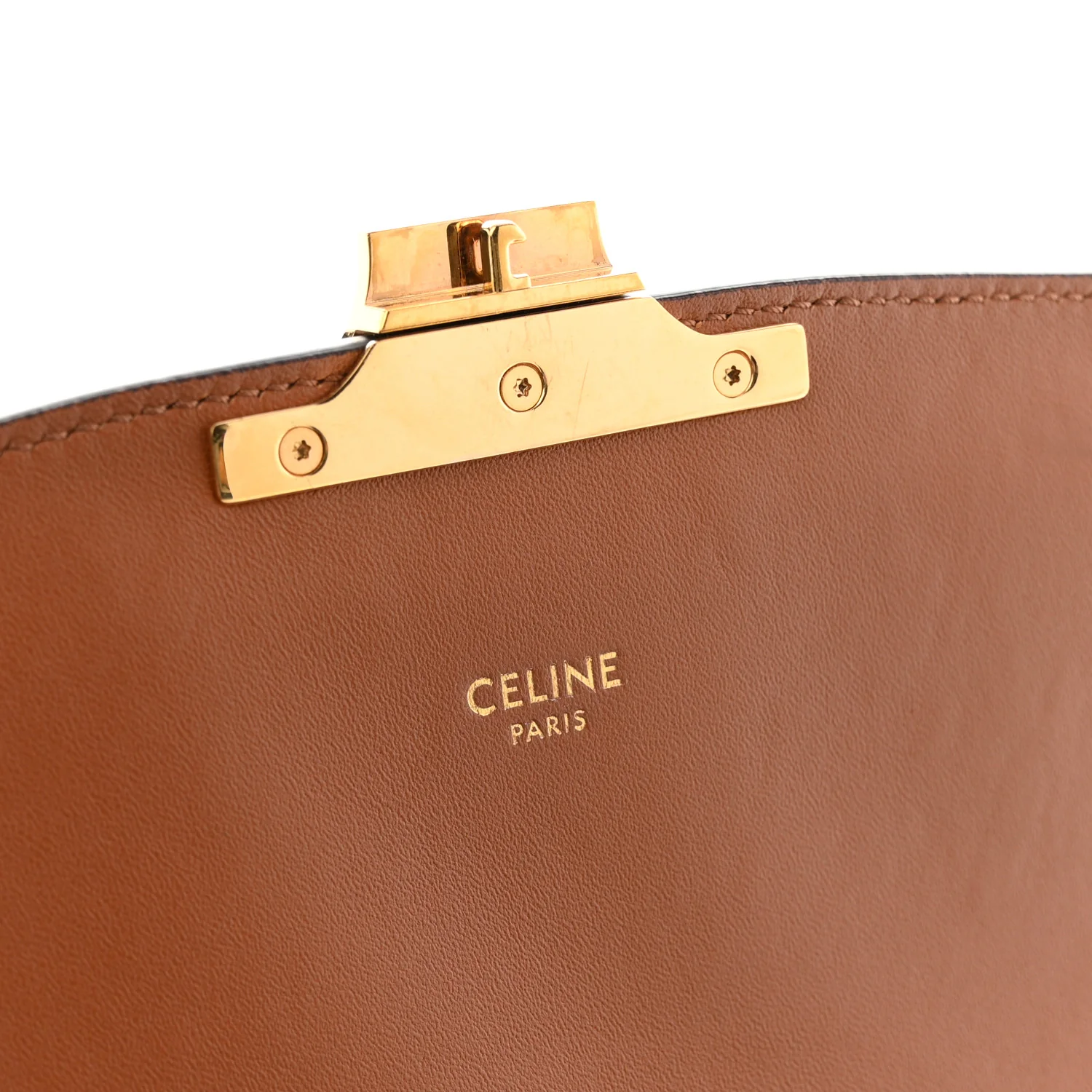 Triomphe Canvas Calfskin Medium Triomphe Bag Tan - Image 6