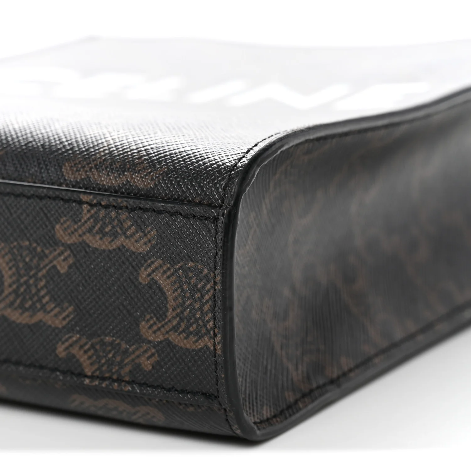 Triomphe Canvas Calfskin Mini Vertical Cabas Tan - Image 9