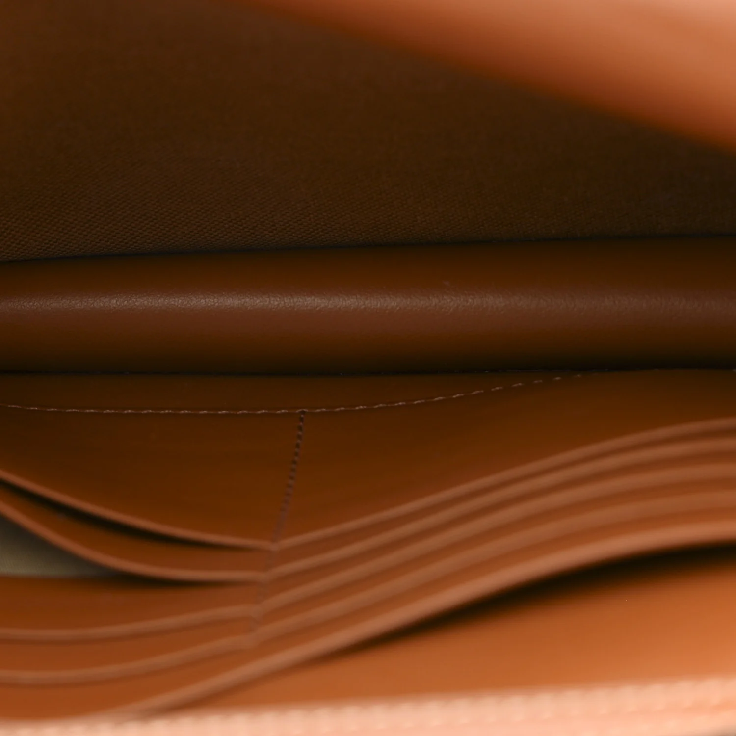 Triomphe Canvas Lambskin Wallet On Strap Tan - Image 5