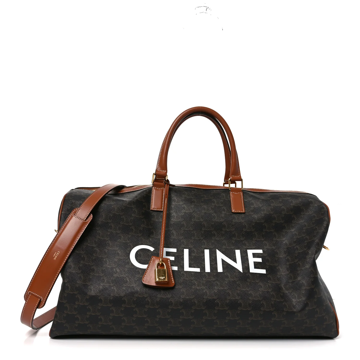 Triomphe Canvas Large Voyage Duffle Tan