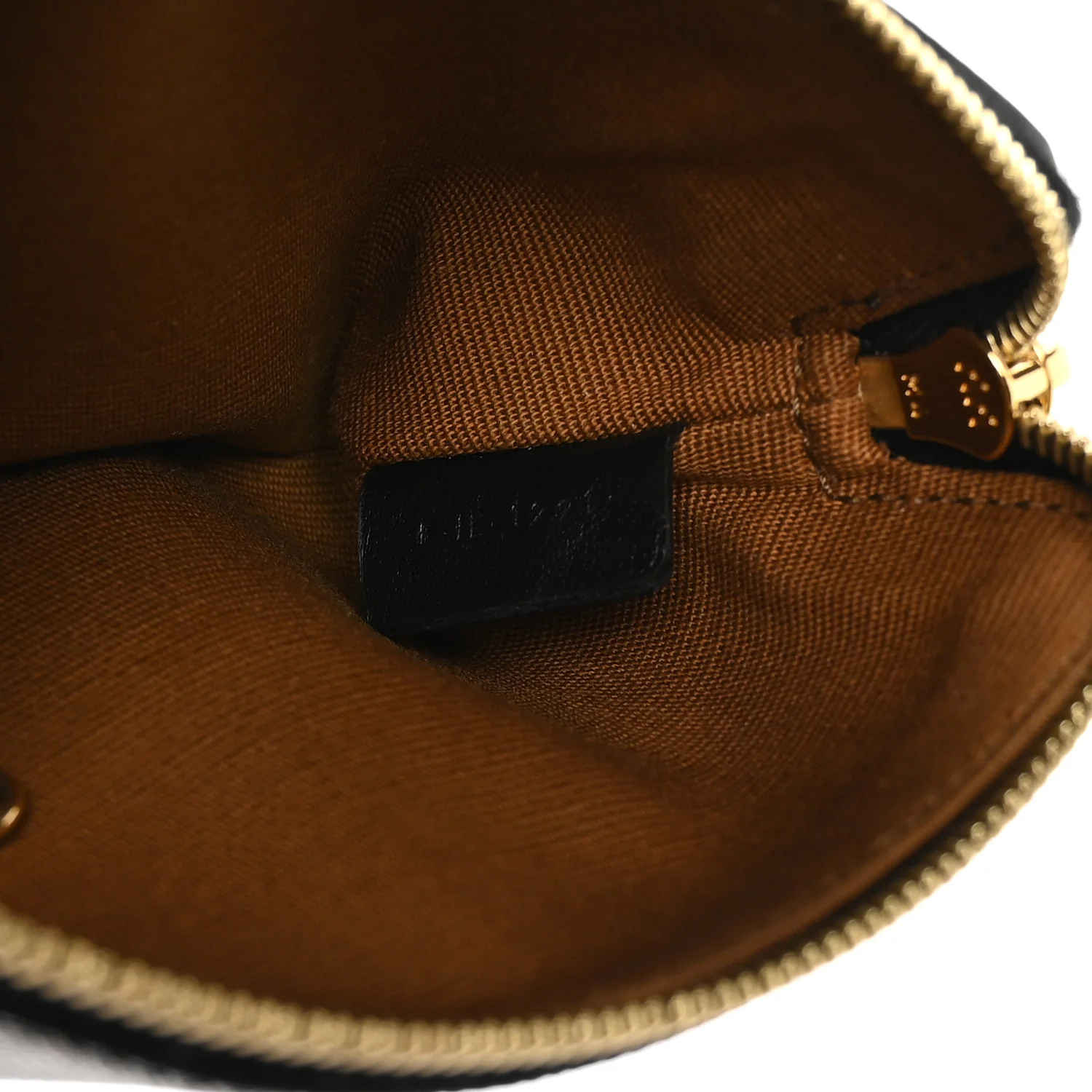 Triomphe Canvas Logo Coin and Card Pouch With Hook Black - Image 7