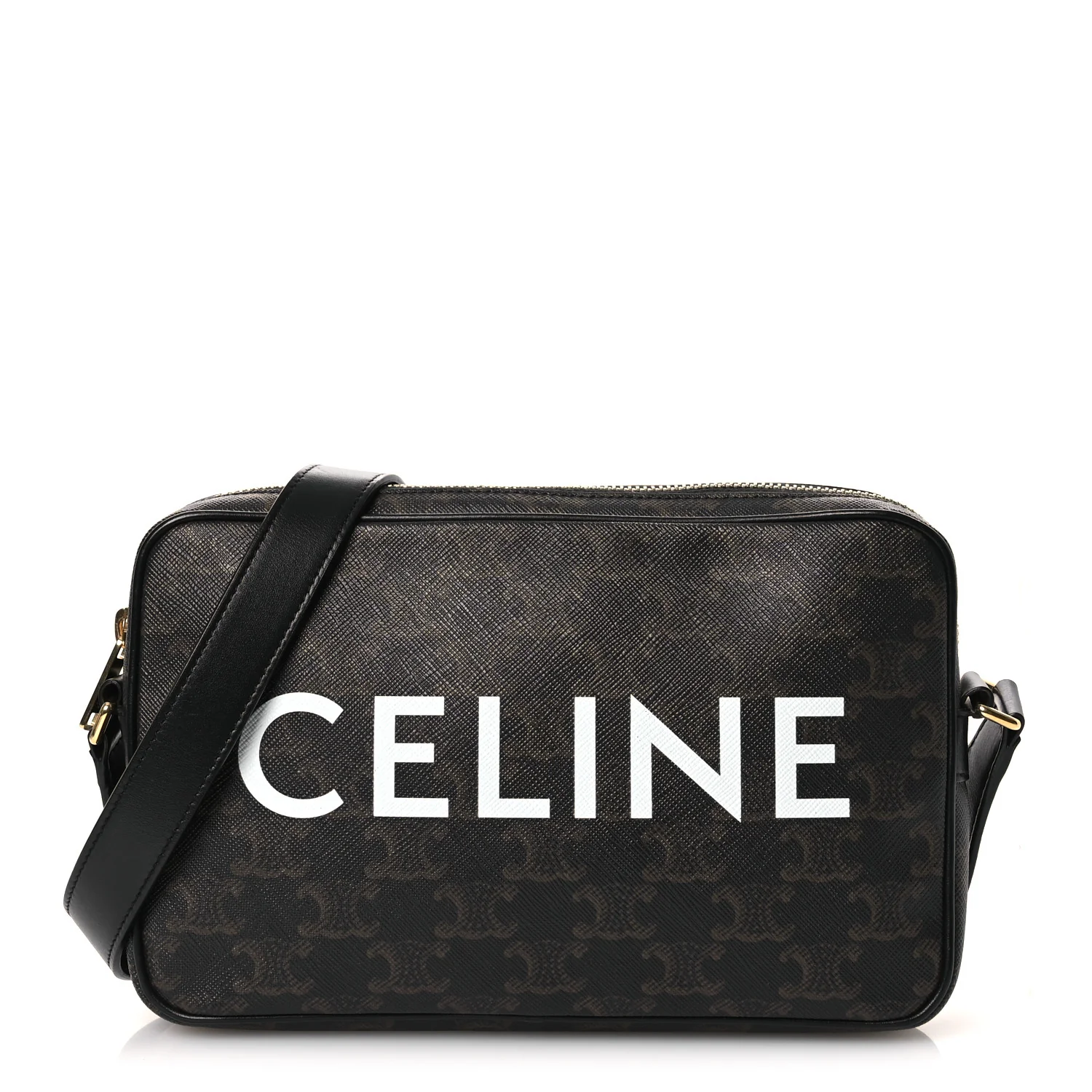 Triomphe Canvas Medium Messenger Bag Black