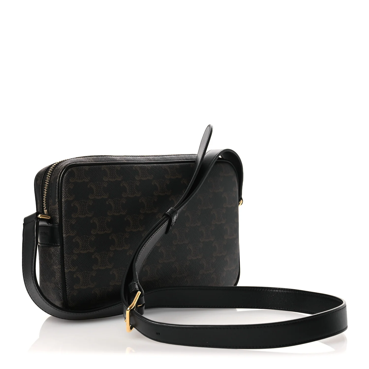 Triomphe Canvas Medium Messenger Bag Black - Image 2