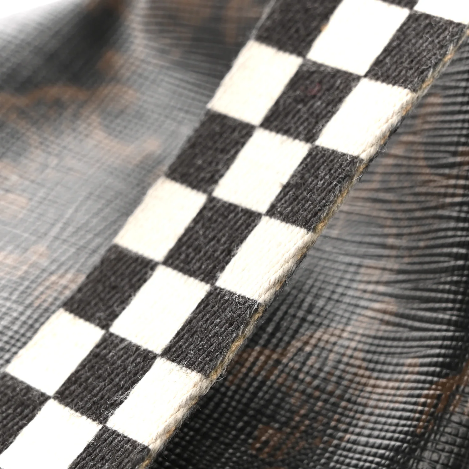 Triomphe Logo Canvas Checker Belt Bag Black - Image 12
