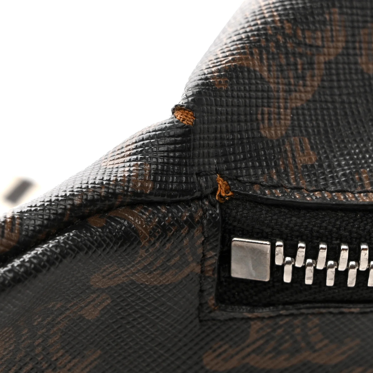 Triomphe Logo Canvas Checker Belt Bag Black - Image 14