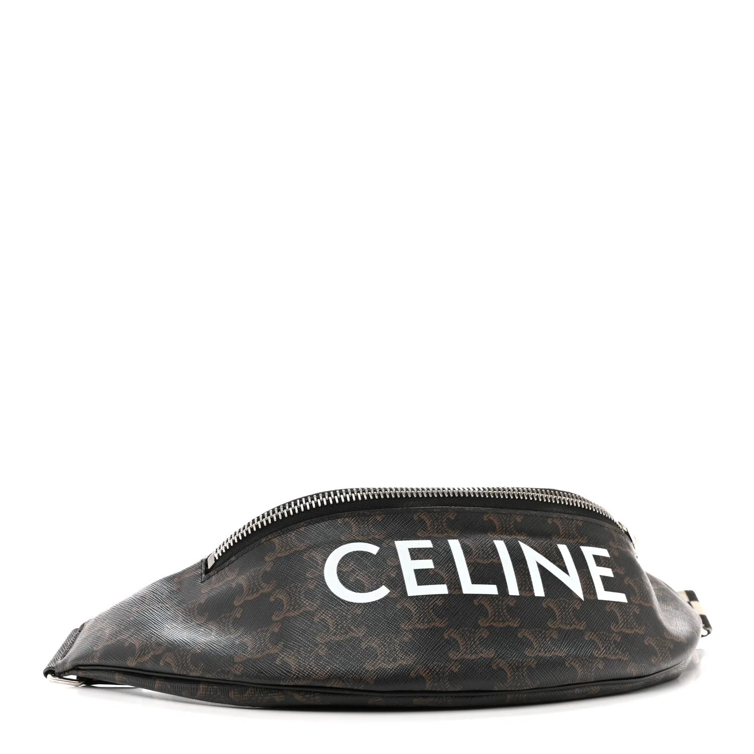 Triomphe Logo Canvas Checker Belt Bag Black - Image 4