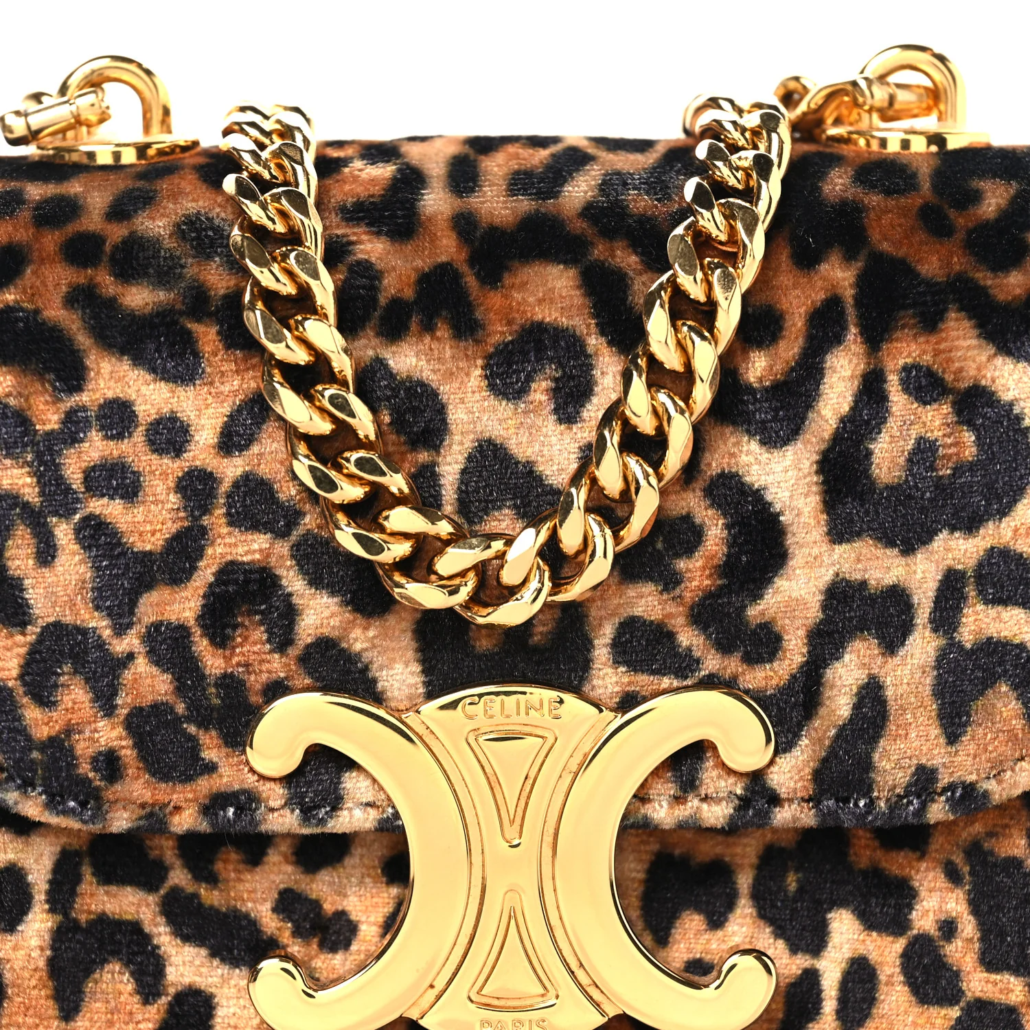 Velvet Leopard Print Mini Triomphe Multicolor - Image 7