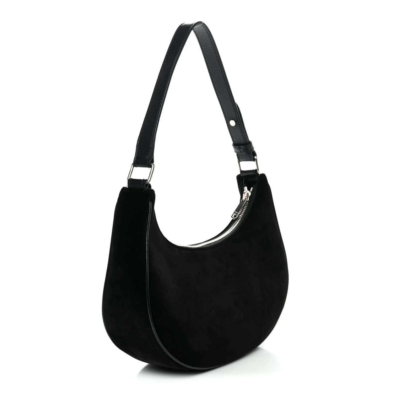 Velvet Strass Triomphe Ava Shoulder Bag Black - Image 3