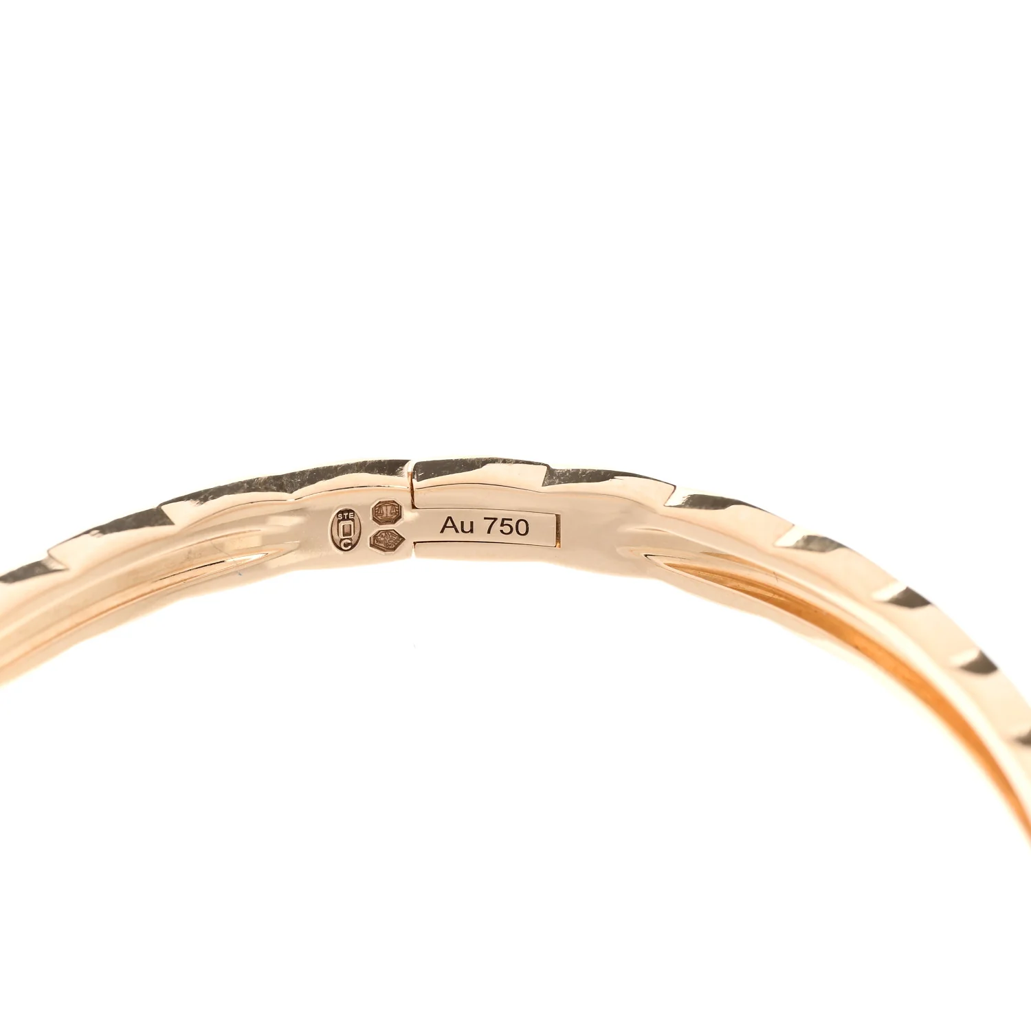 18K Yellow Gold Diamond Mini Coco Crush Cuff Bracelet XS - Image 4