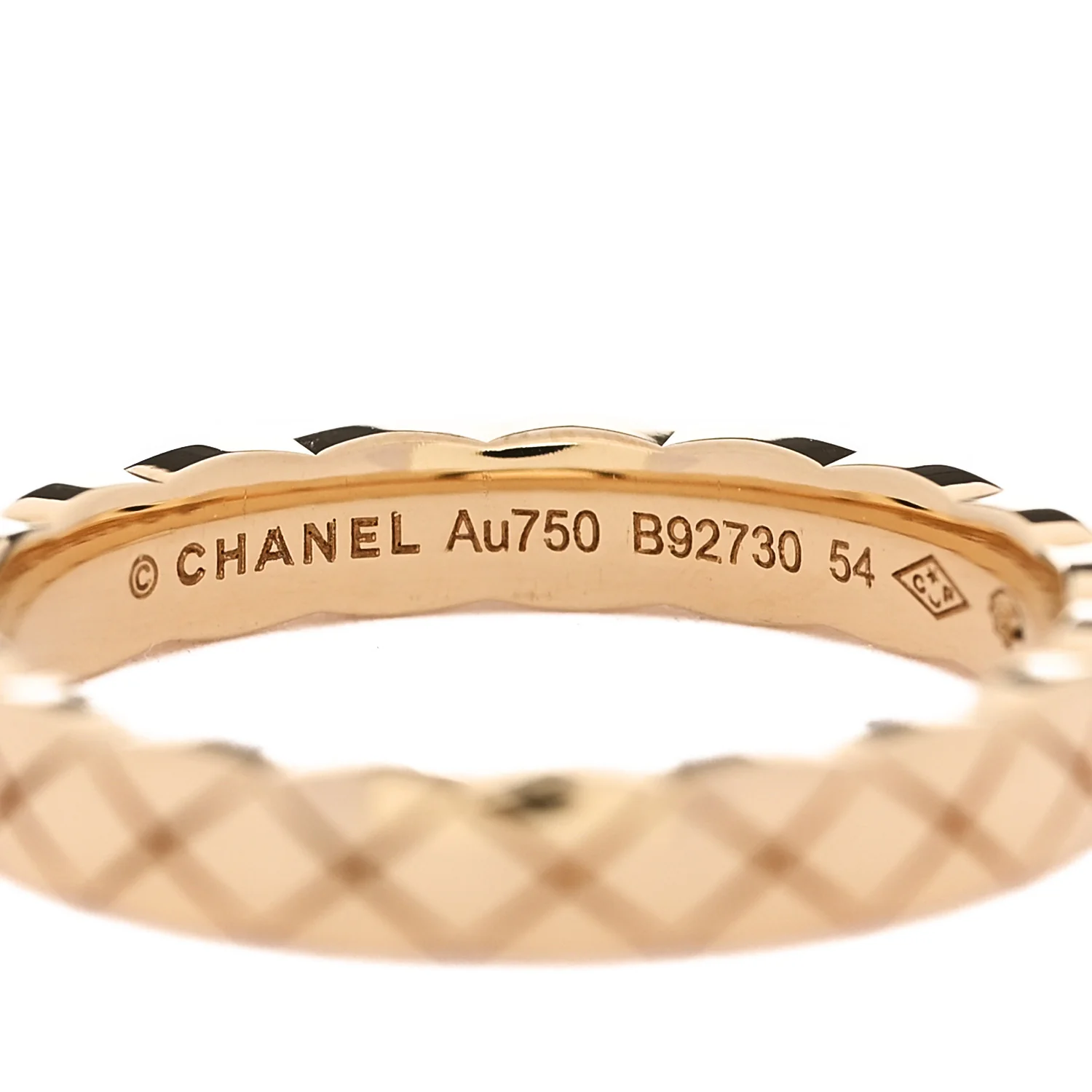 18K Yellow Gold Mini Coco Crush Ring 54 6.75 - Image 4