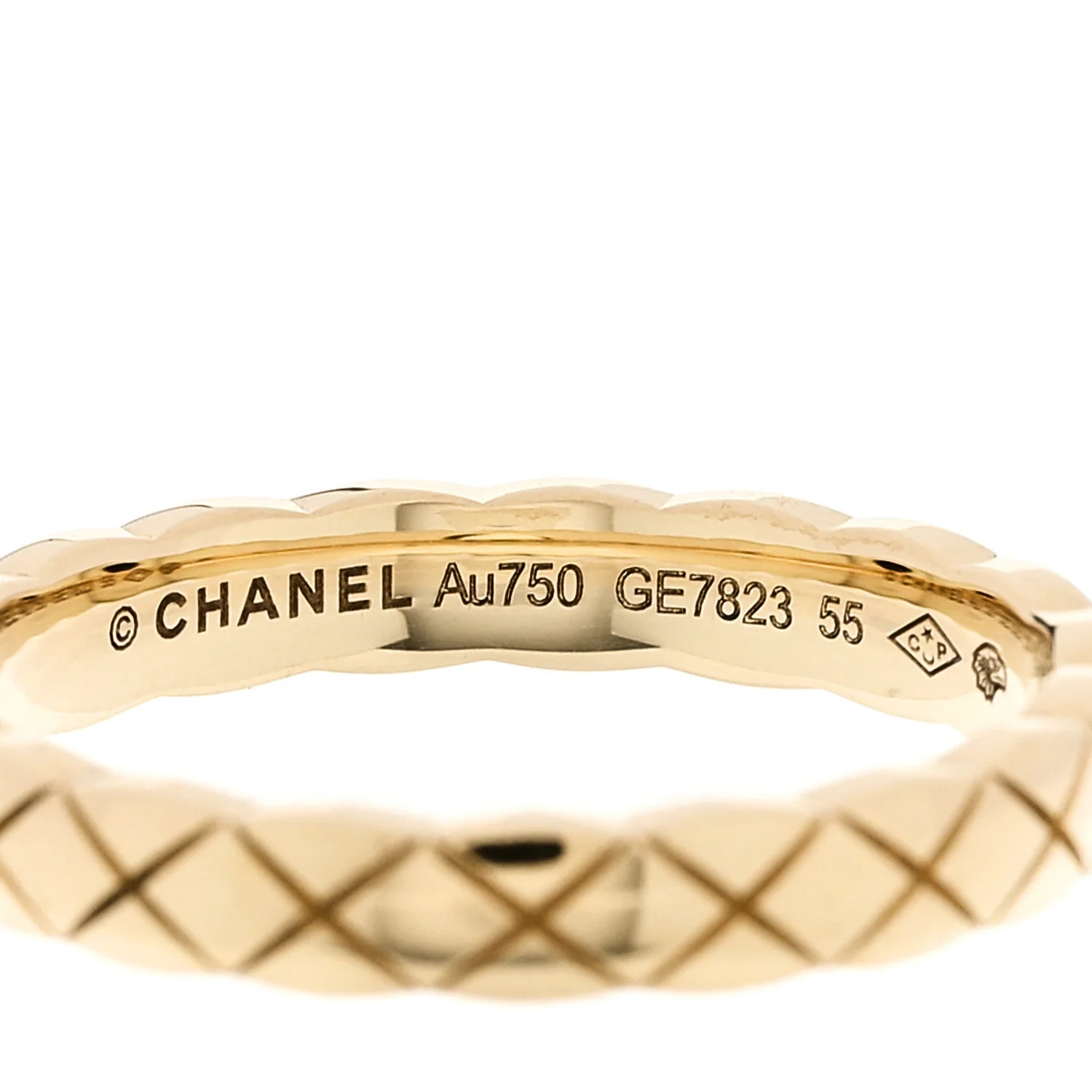 18K Yellow Gold Mini Coco Crush Ring 55 7.25 - Image 6