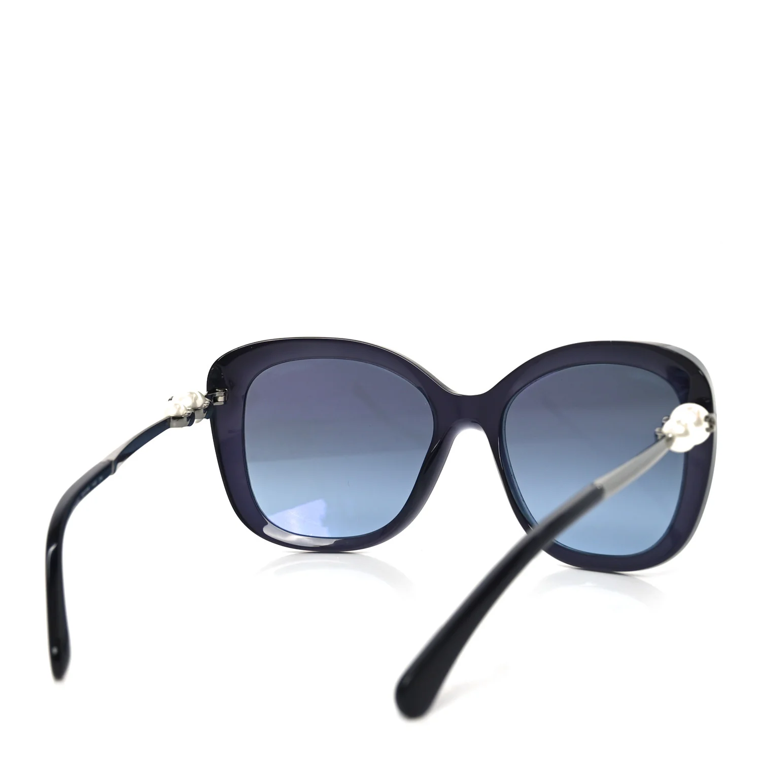 Acetate Butterfly Winter Pearl Sunglasses 5339-H Navy - Image 4