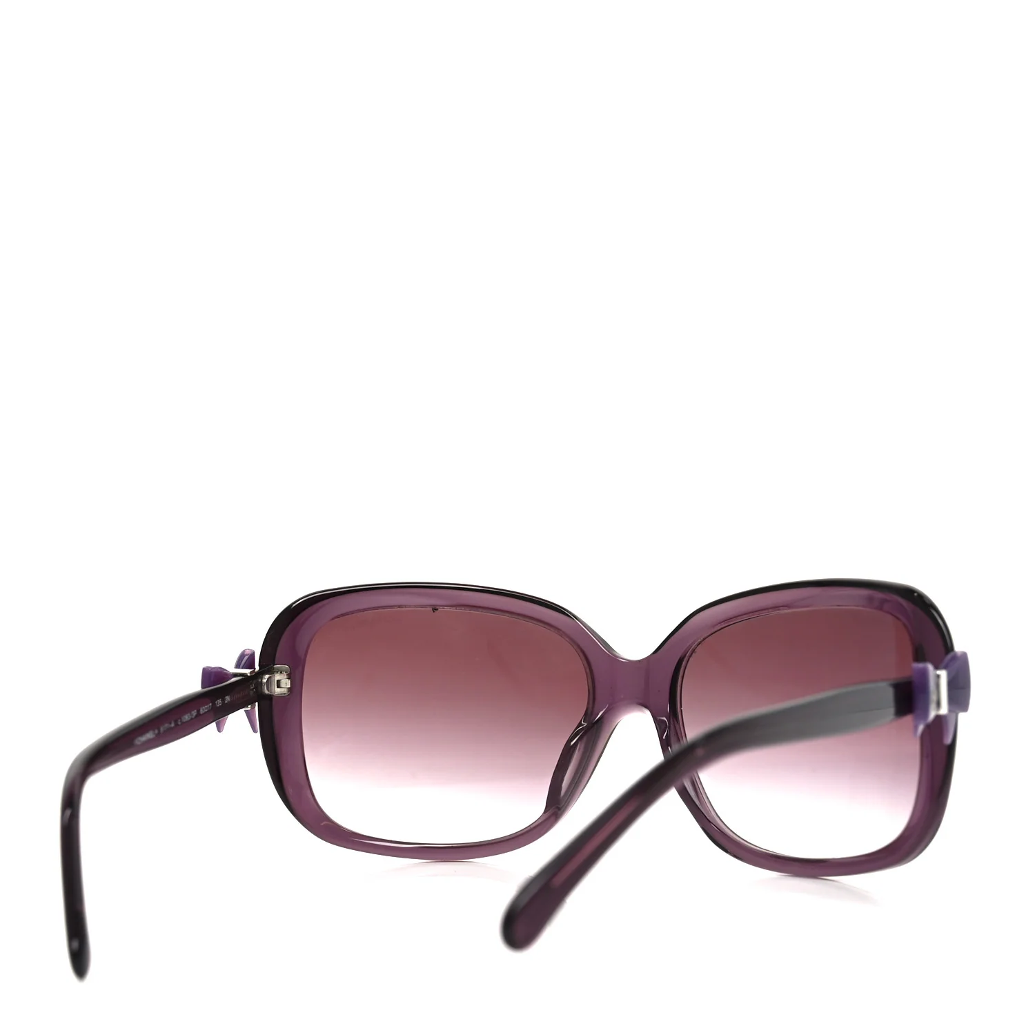 Acetate CC Bow Sunglasses 5171 Purple - Image 4