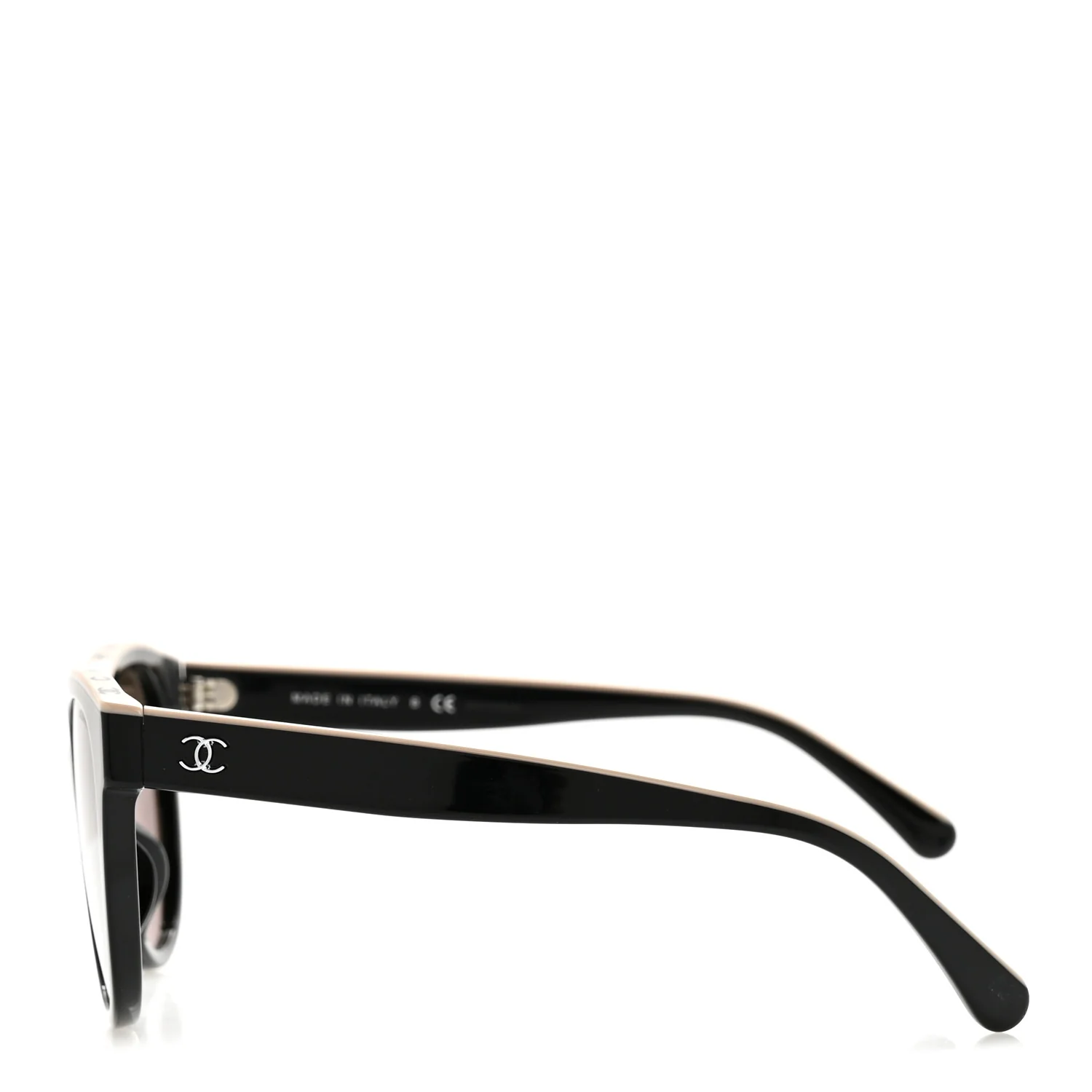 Acetate CC Butterfly Sunglasses 5414 Black Beige - Image 3