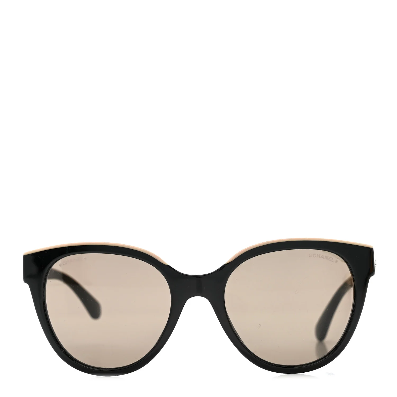 Acetate CC Butterfly Sunglasses 5414 Black Beige - Image 2