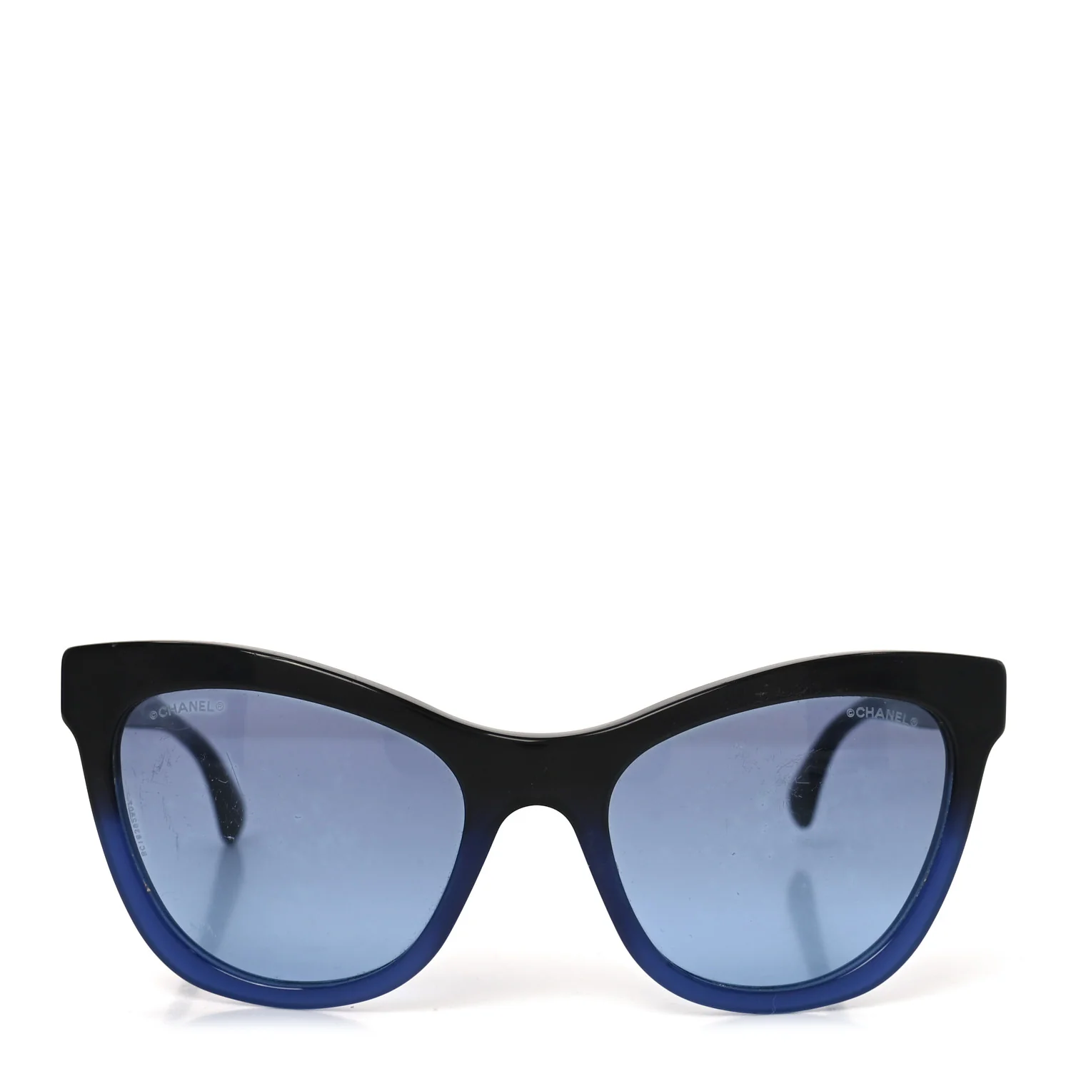 Acetate CC Cat Eye Summer Sunglasses 5350 Black Blue - Image 2