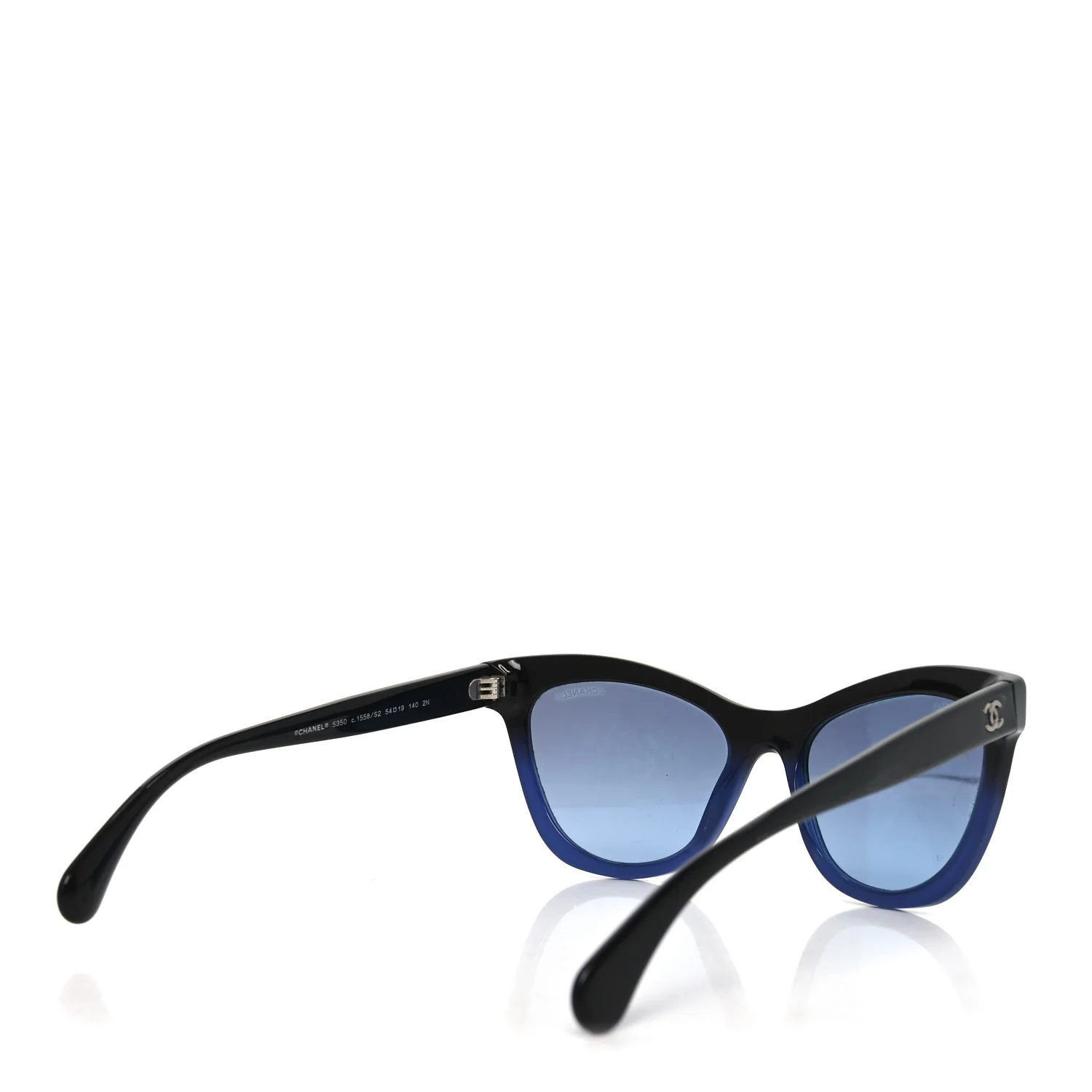Acetate CC Cat Eye Summer Sunglasses 5350 Black Blue - Image 4