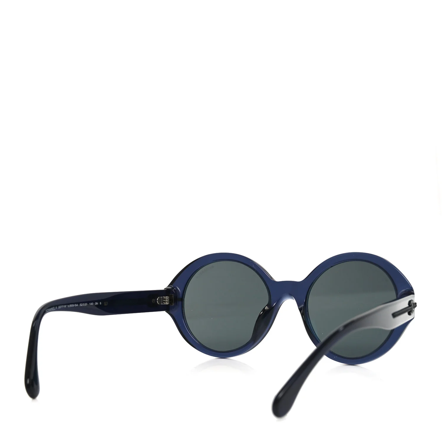 Acetate Chain Sunglasses 5511-A Blue - Image 4