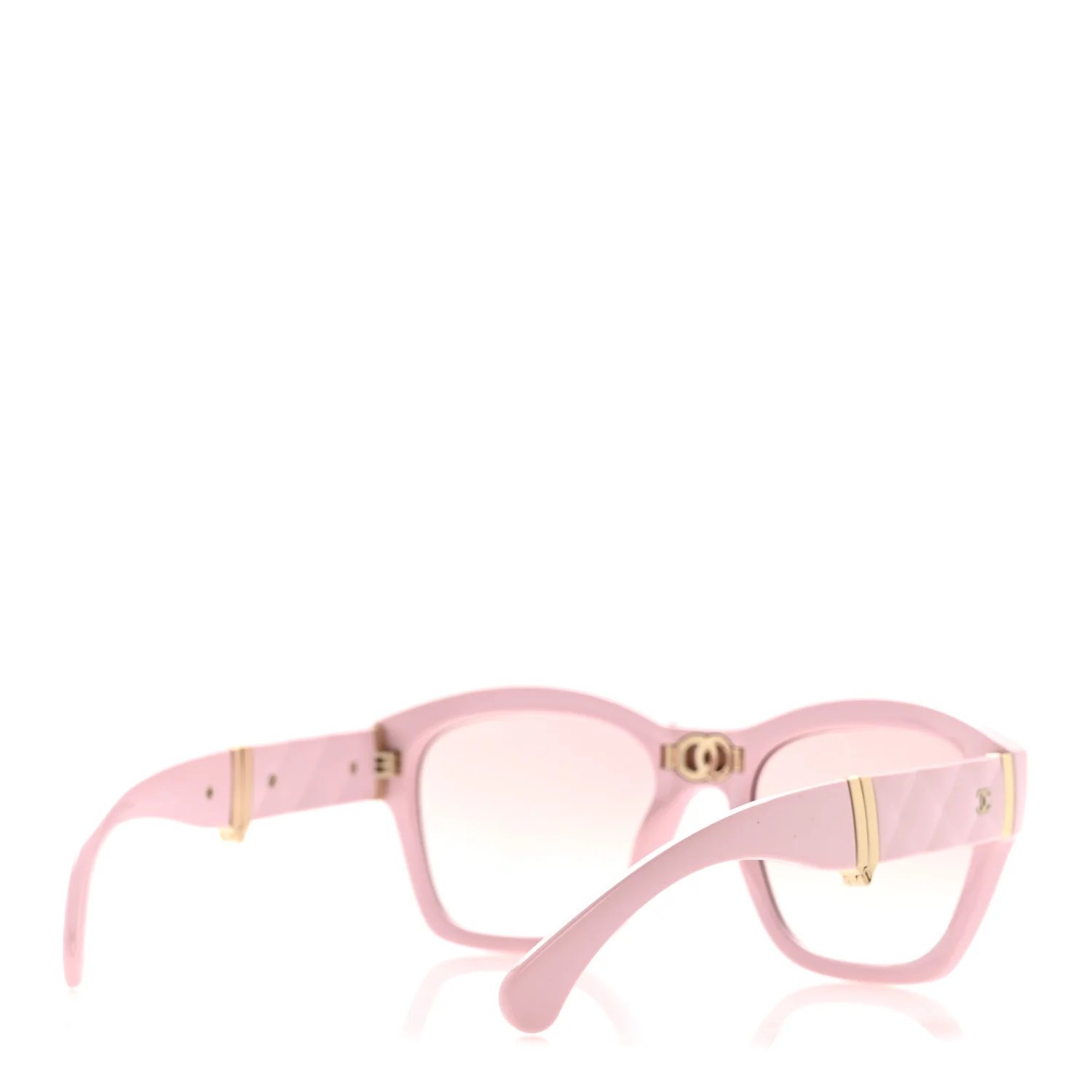 Acetate Crystal Folding Square Sunglasses 71692 Pink - Image 4