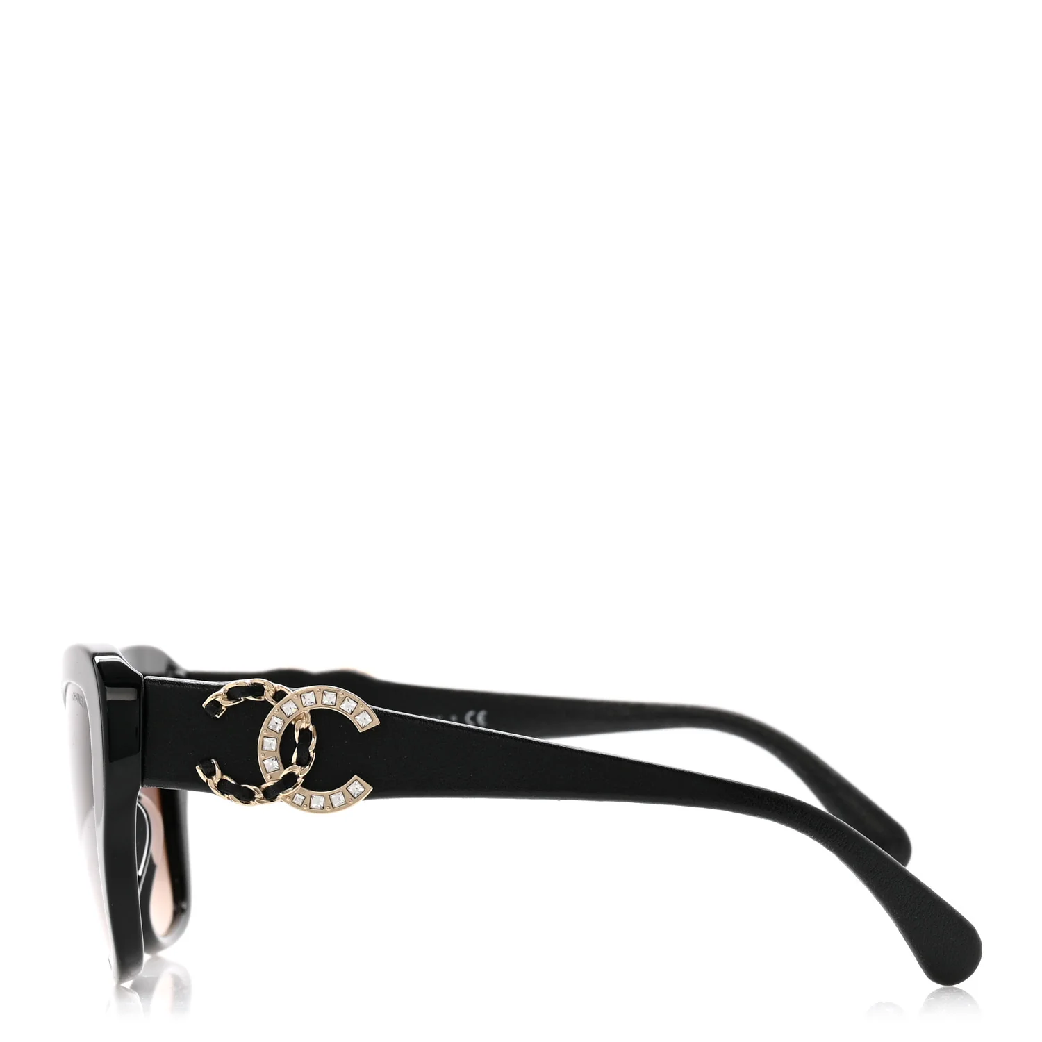 Acetate Lambskin CC Sunglasses 5457-Q-A Black - Image 3
