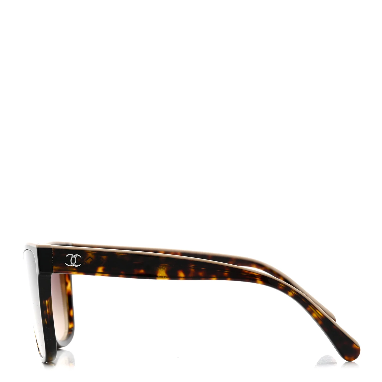 Acetate Logo Shield Sunglasses 5418 Tortoise - Image 3