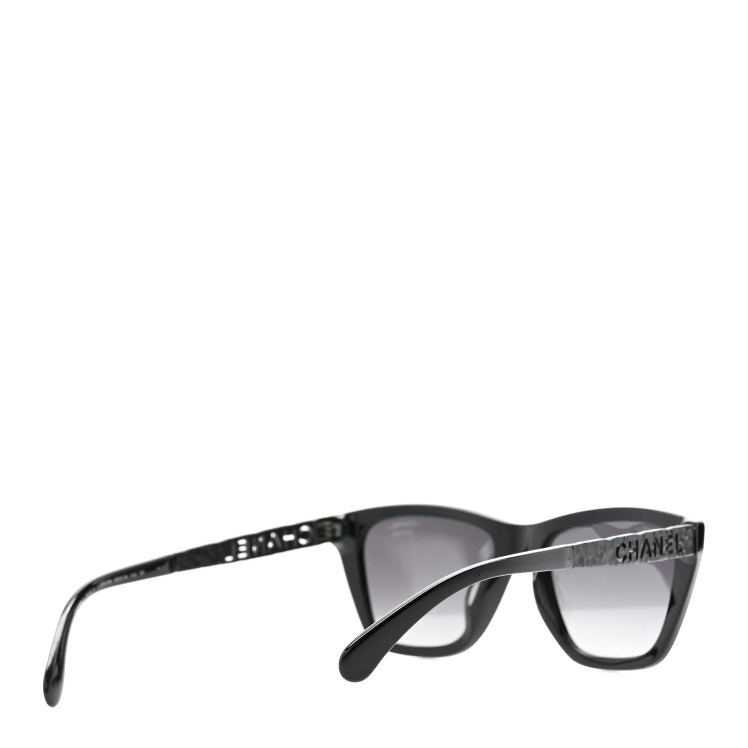 Acetate Metal Polarized Rectangle Sunglasses 5442 Black - Image 4