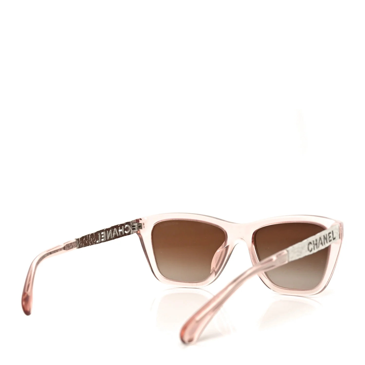 Acetate Metal Rectangle Sunglasses 5442 Pink - Image 3