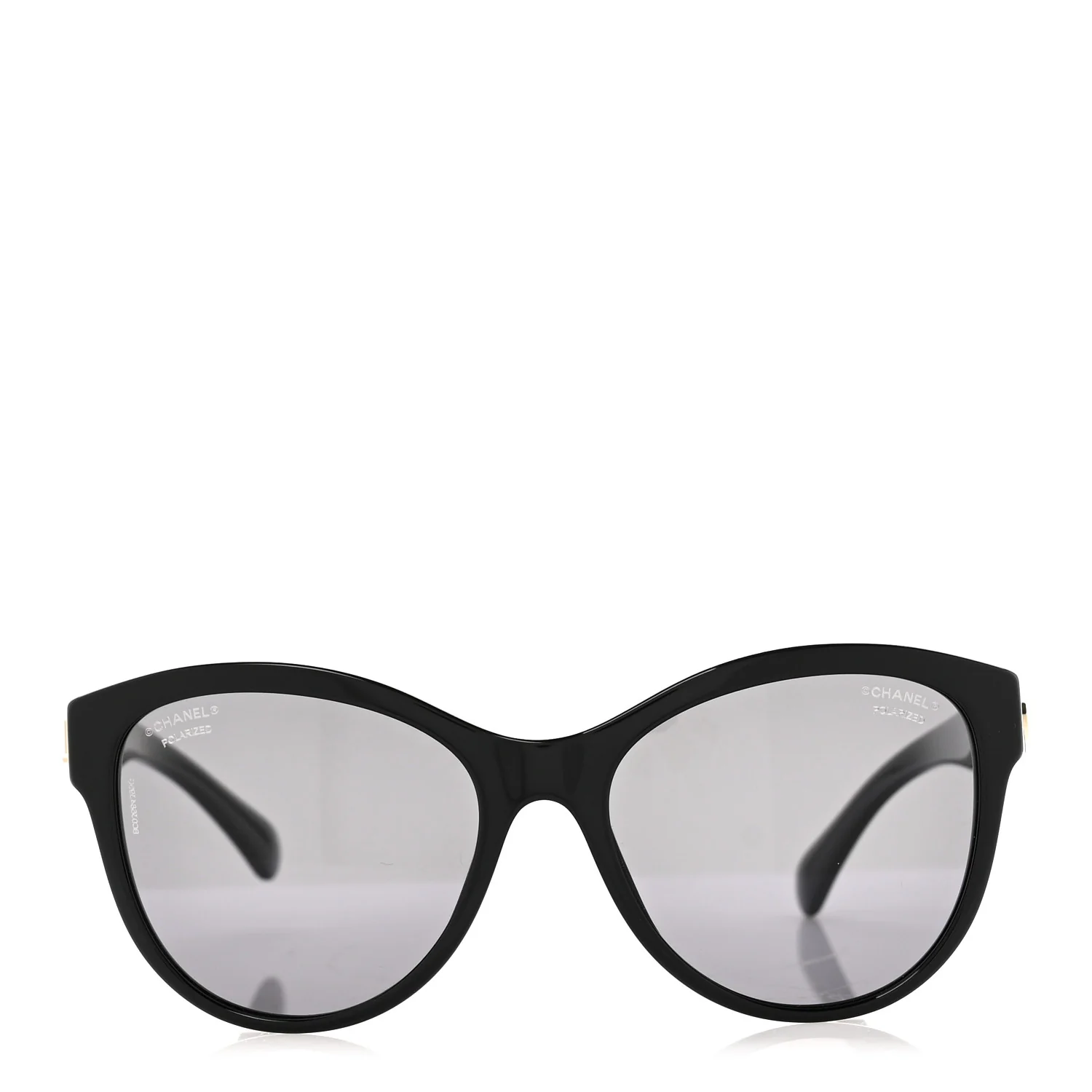 Acetate Pantos Logo Polarized Sunglasses 5458 Black - Image 2