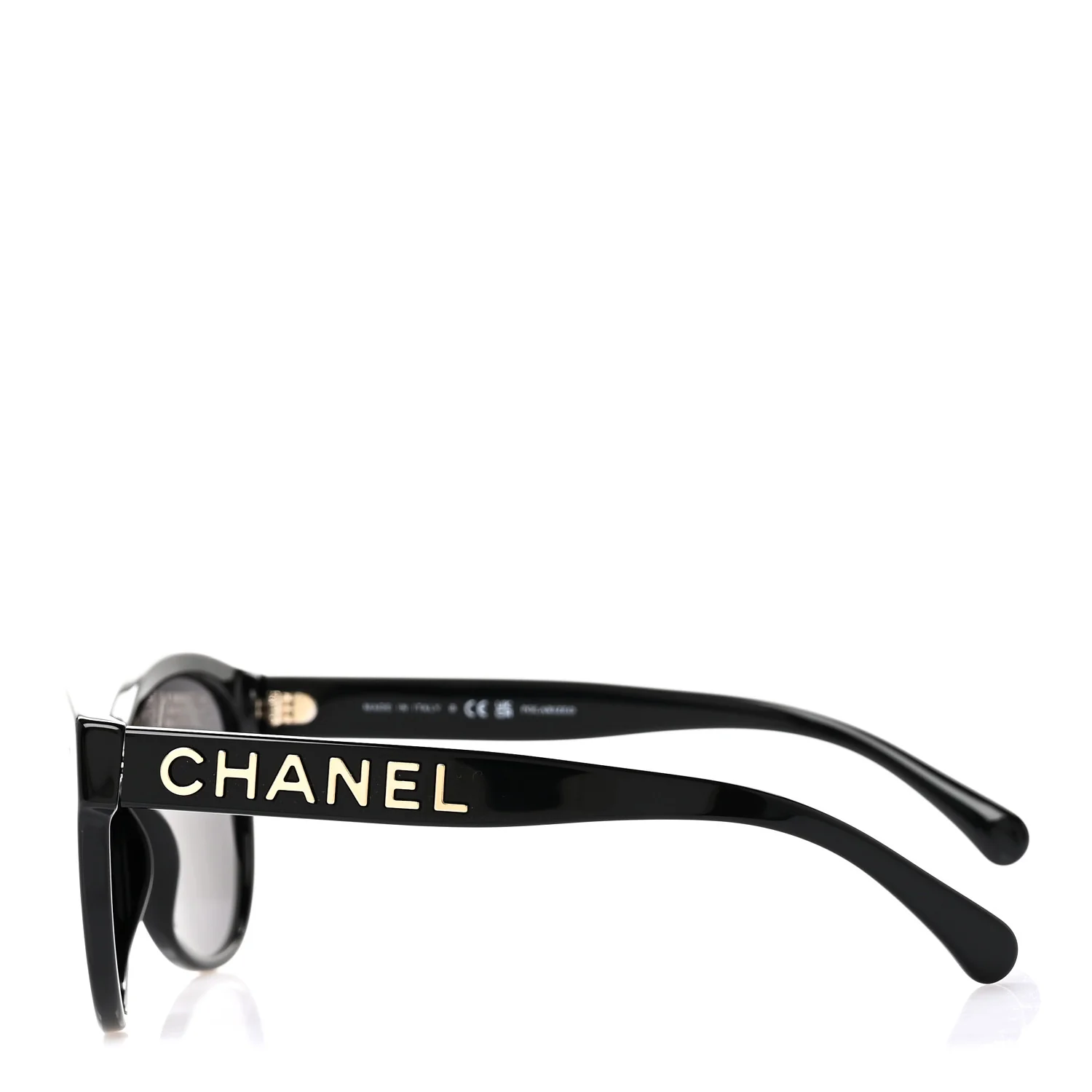 Acetate Pantos Logo Polarized Sunglasses 5458 Black - Image 3