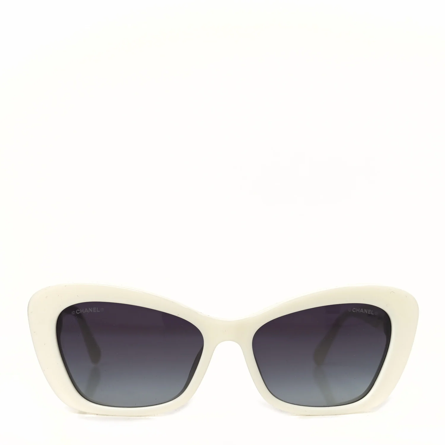 Acetate Pearl Cat Eye CC Sunglasses 5481-H-A White - Image 2