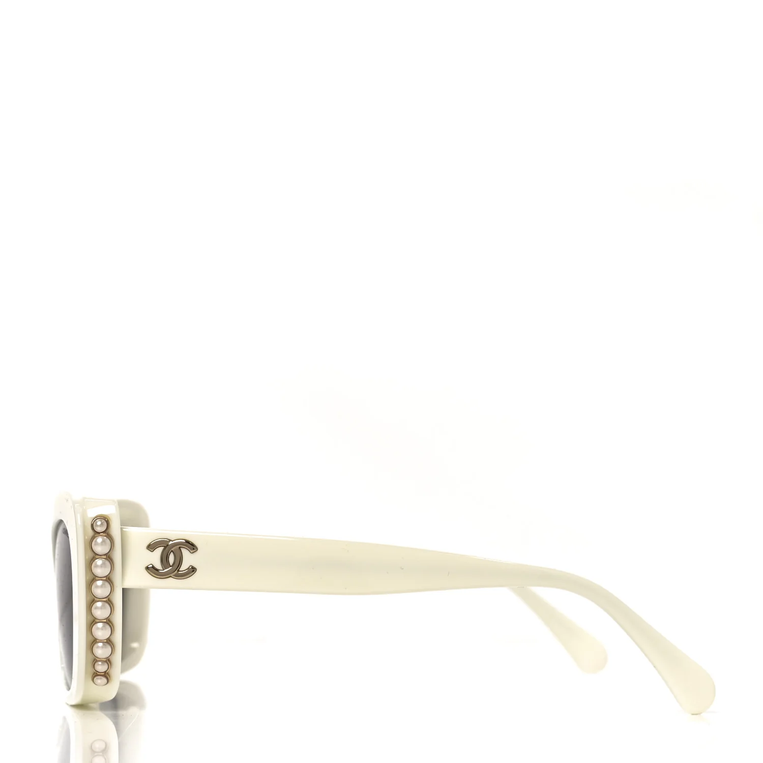 Acetate Pearl Cat Eye CC Sunglasses 5481-H-A White - Image 3