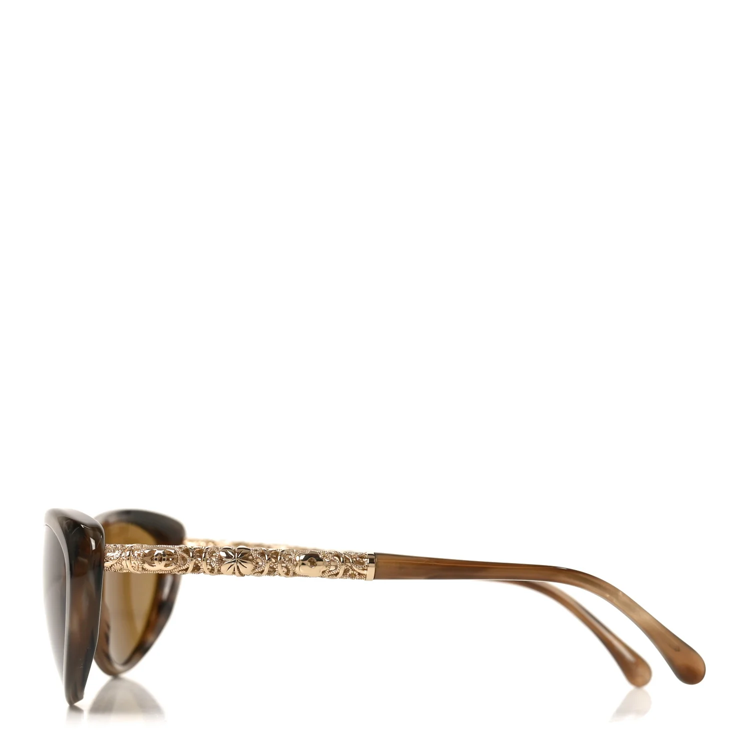 Acetate Polarized Bijou Cat Eye Sunglasses 3270 Tortoise - Image 3