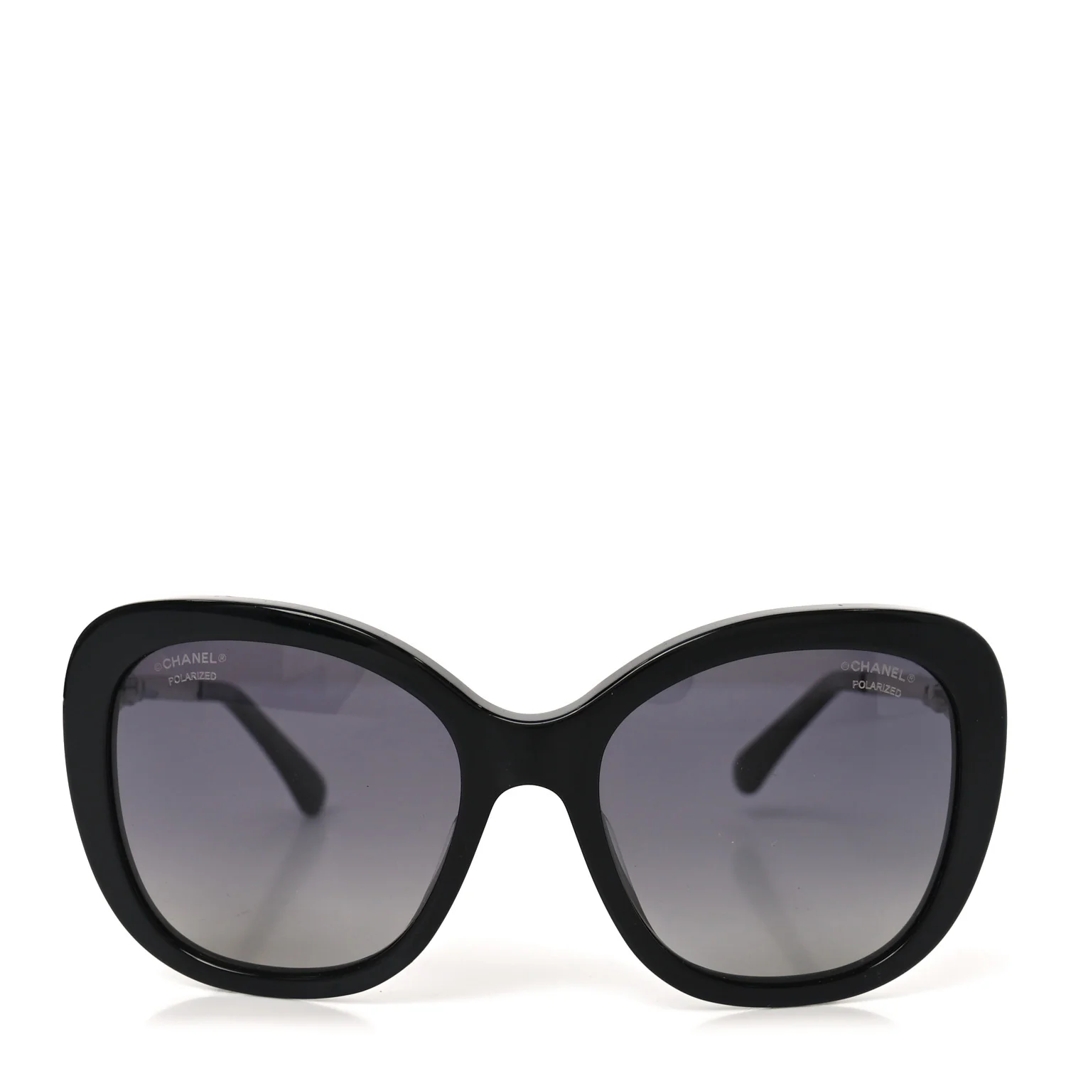 Acetate Polarized Butterfly Winter Pearl Sunglasses 5339-H-A Black - Image 2