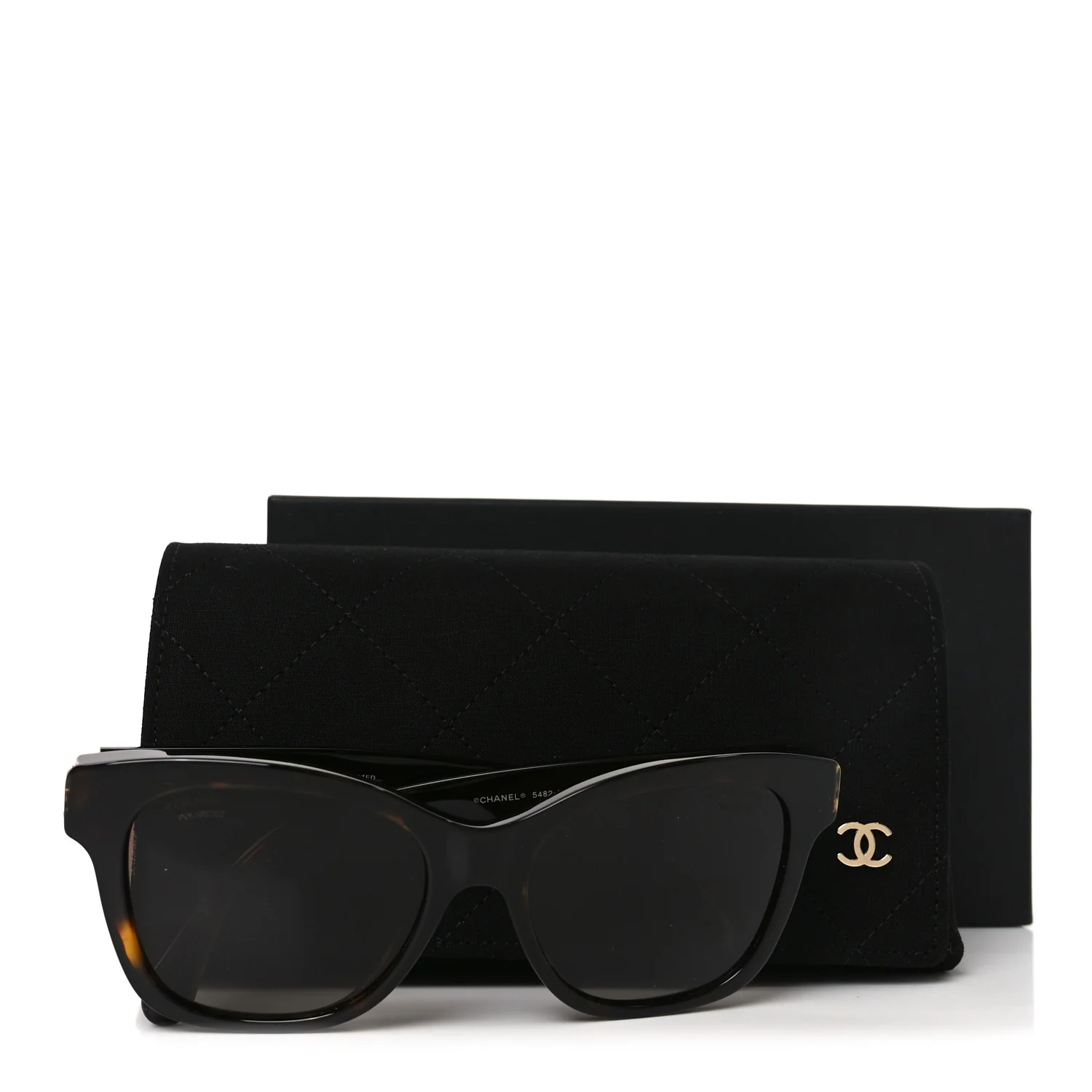 Acetate Polarized Pearl CC Square Sunglasses 5482-H-A Dark Tortoise - Image 7